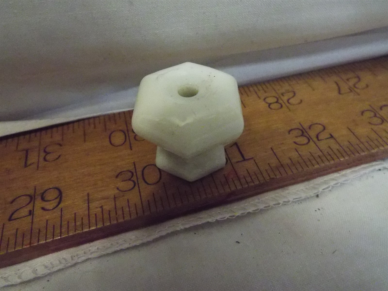 12 Vintage Milk Glass Drawer Knob Pulls Hex Shape Hardware Cabinet Furniture