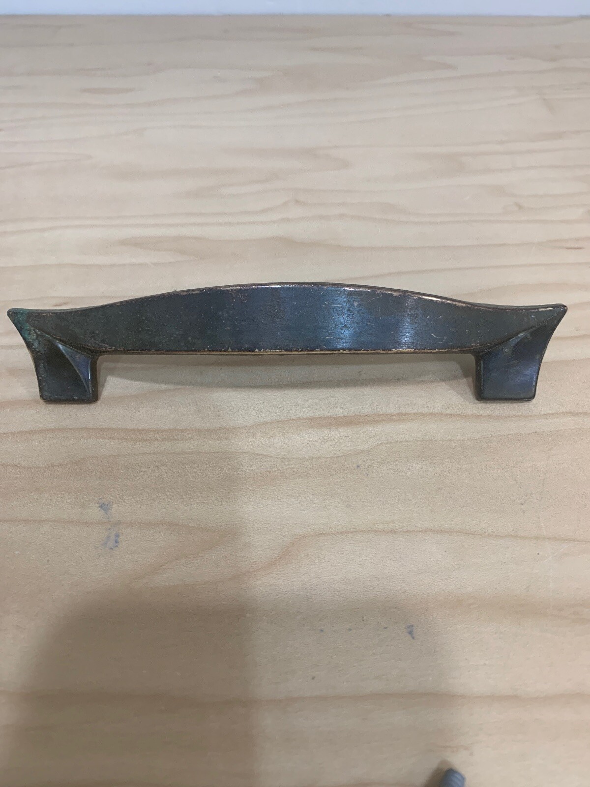 Vintage Keeler Solid Brass Bronze Tone Cabinet Door Drawer pulls Hardware 5” oc