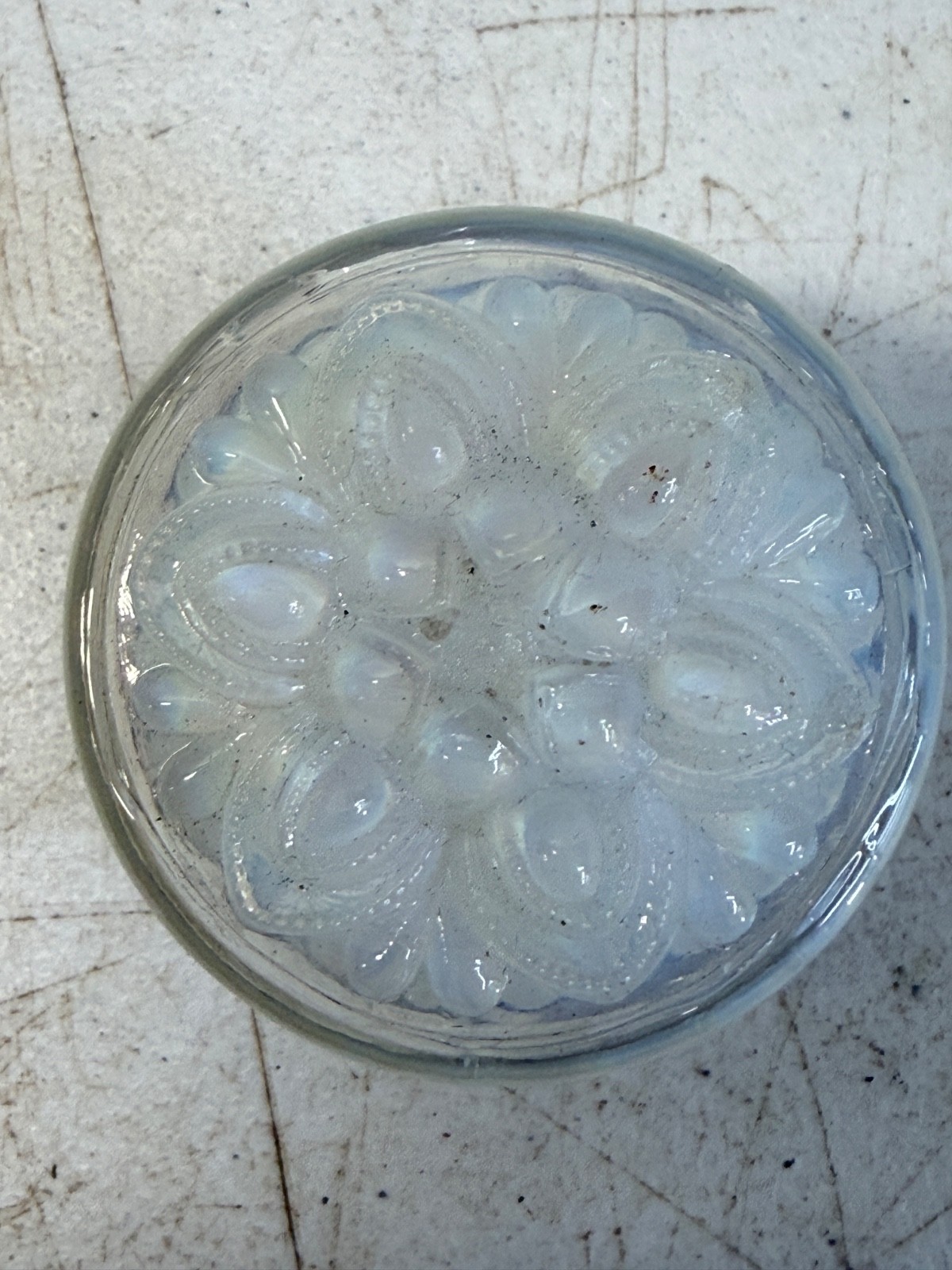 antique empire pressed glass opalescent knobs set 8 classical 1820 sheraton