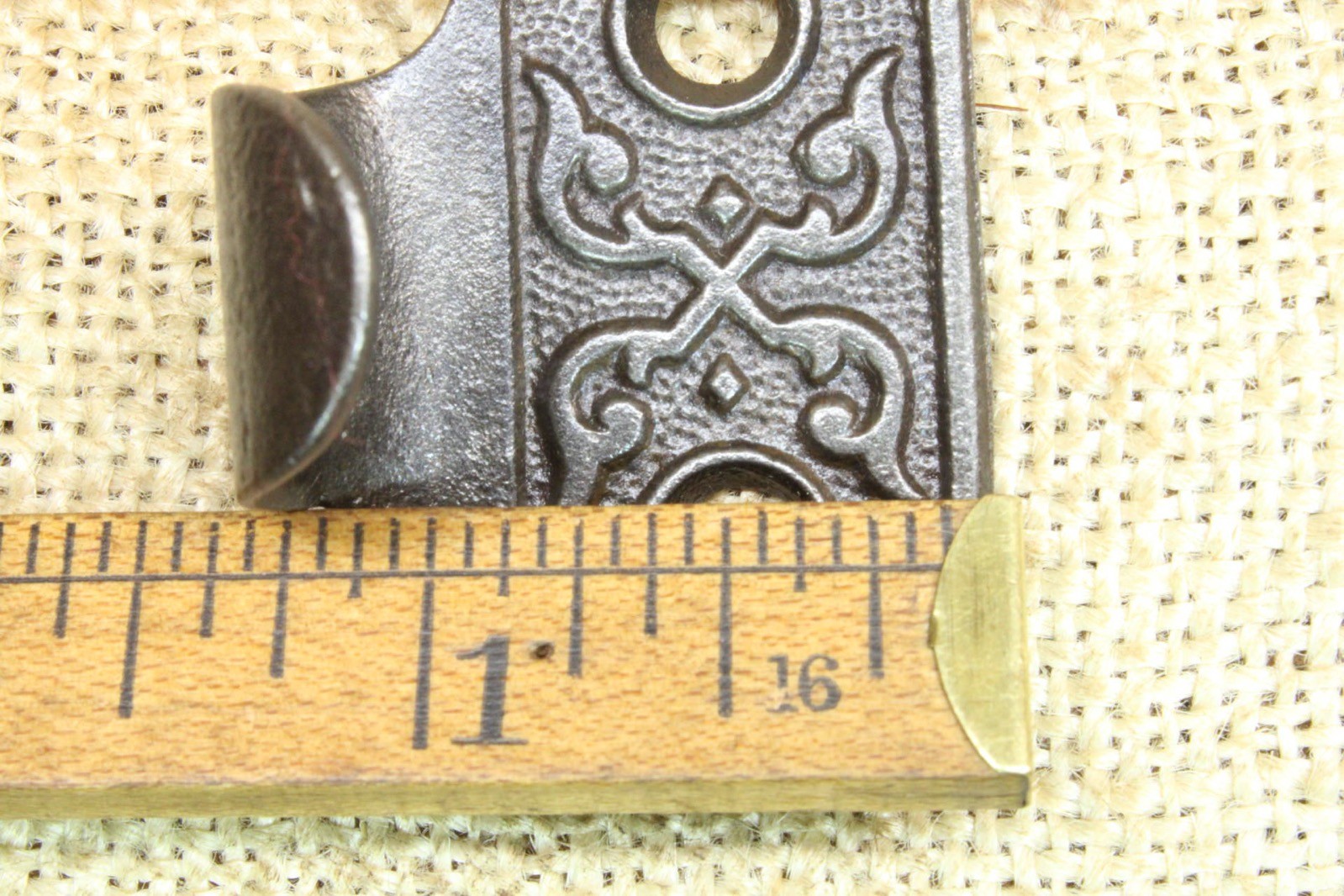 2 Old Window Sash Lifts Pulls Restored Cast Iron Victorian X Ferns Scrolls
