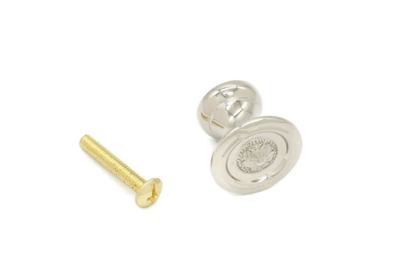 1″ Victorian Drawer Knob Furniture Drawer Knob Cabinet Knob Polished Nickel