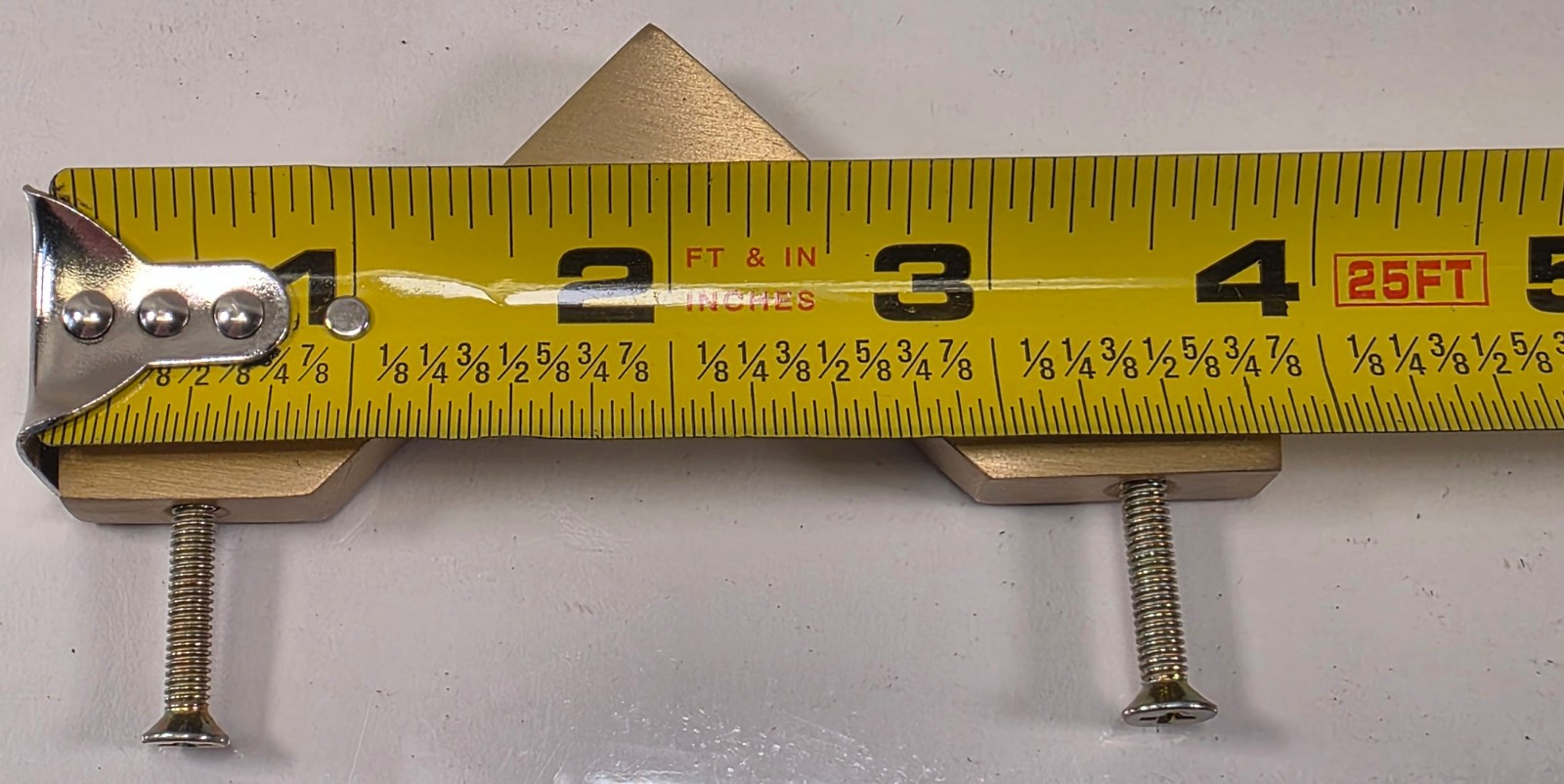 DISCONTINUED: IN STOCK CB2 Chevron Gold Golden Solid Brass Drawer Pull Handle