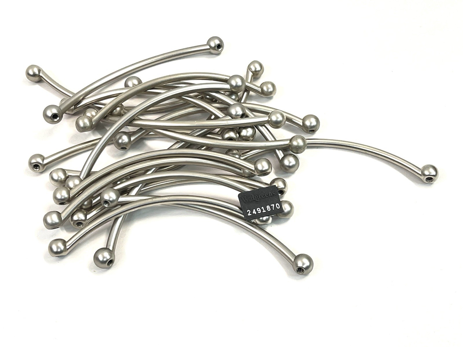 KBC MINIMALIST Vintage Nickel Drawer Pull Fixed Handle MCM 5″ OCB lot#1870