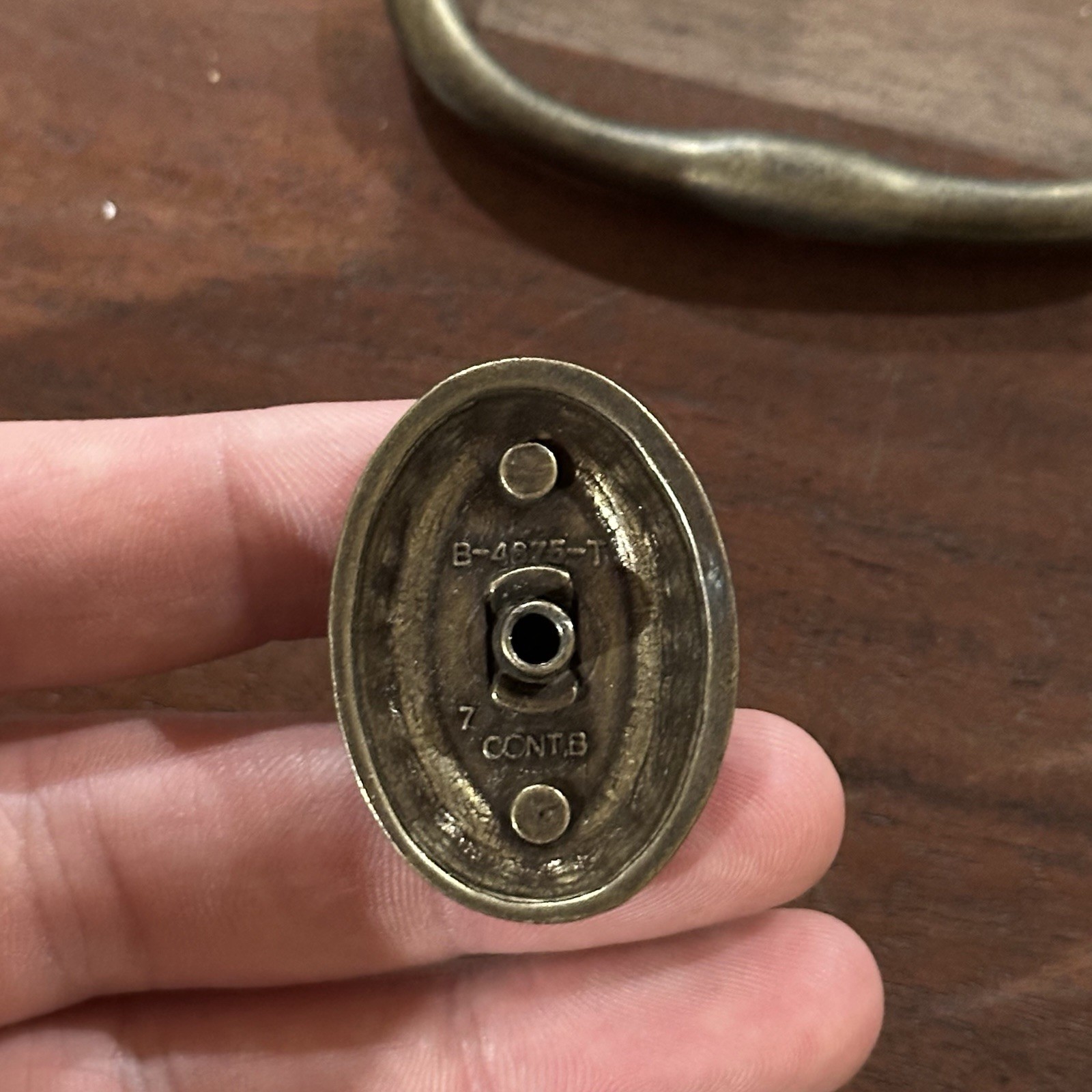 Set of 5 Antique Brass Drop Bail Cabinet Drawer Pulls Handles Dresser