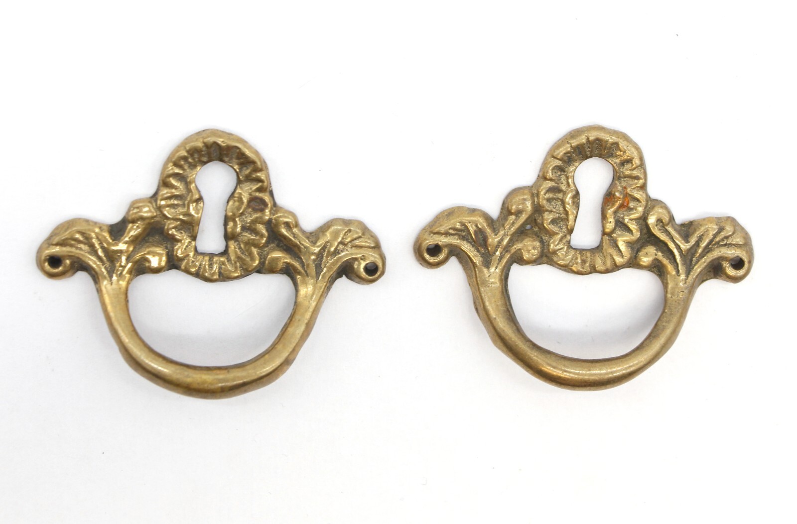 Pair of Traditional 2 in. Brass Keyhole Drawer Pulls
