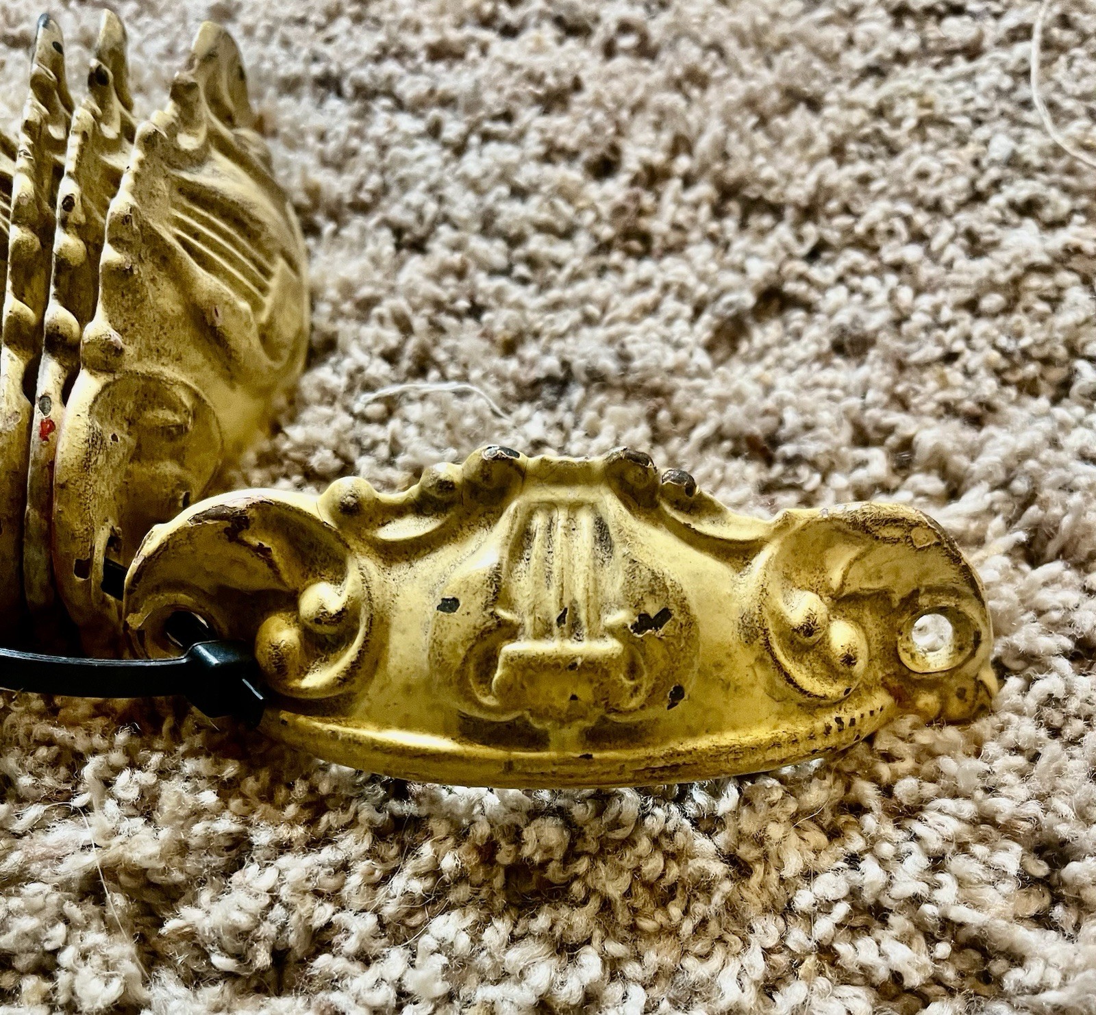 Antique vintage Cast Metal Heavy Drawer Pulls Lot Of 8