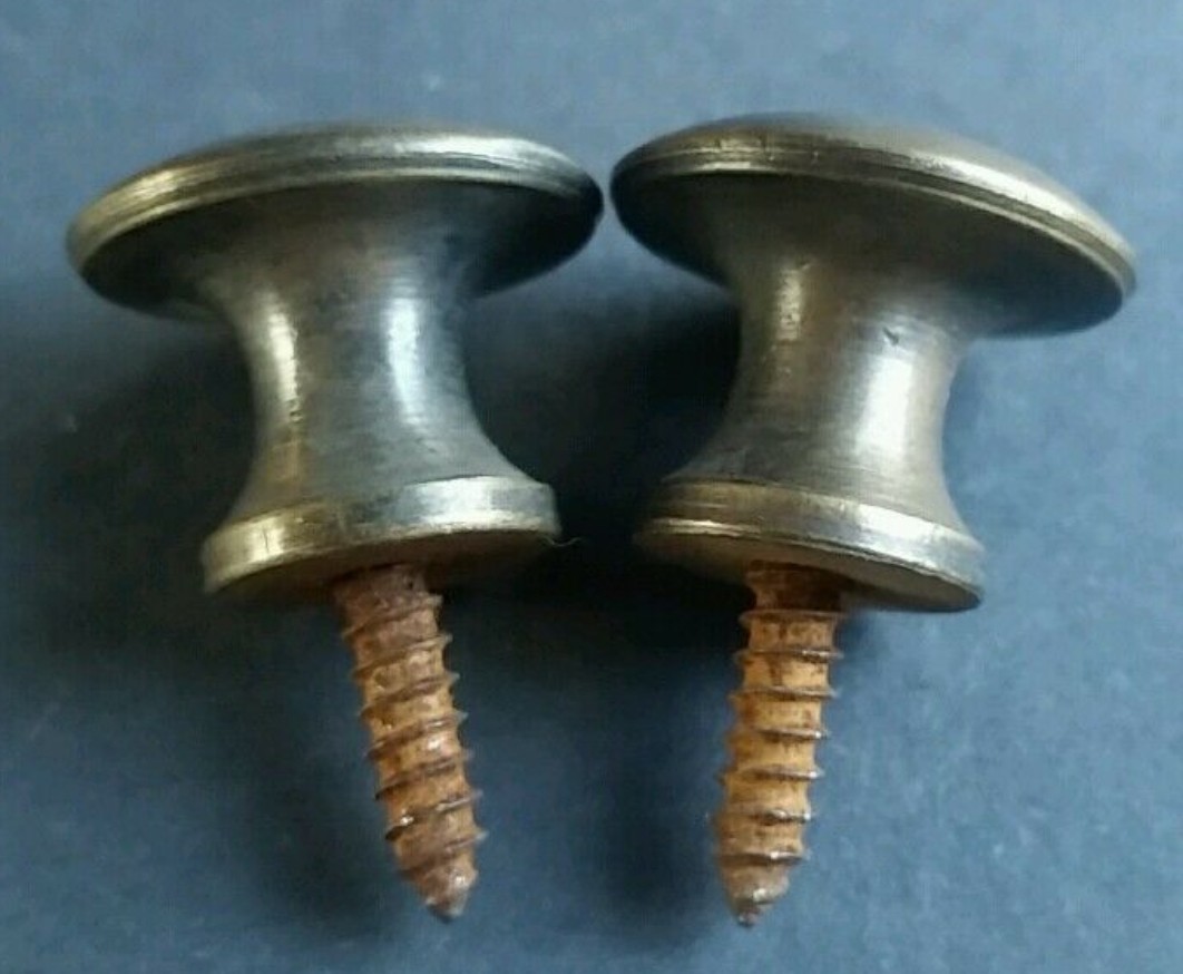 10 Solid Brass Stacking Barrister Bookcase Hoosier 3/4″ Knobs handles pulls #K1