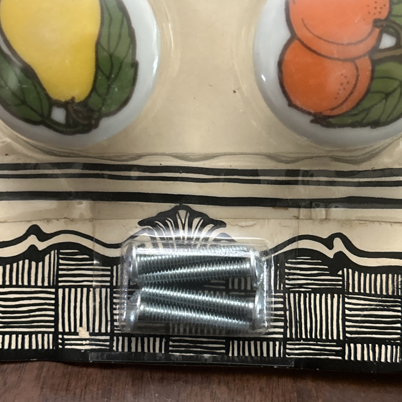 NEW 1970 VANDOR IMPORTS Vintage Porcelain Painted fruit Cabinet Door Pull Knobs