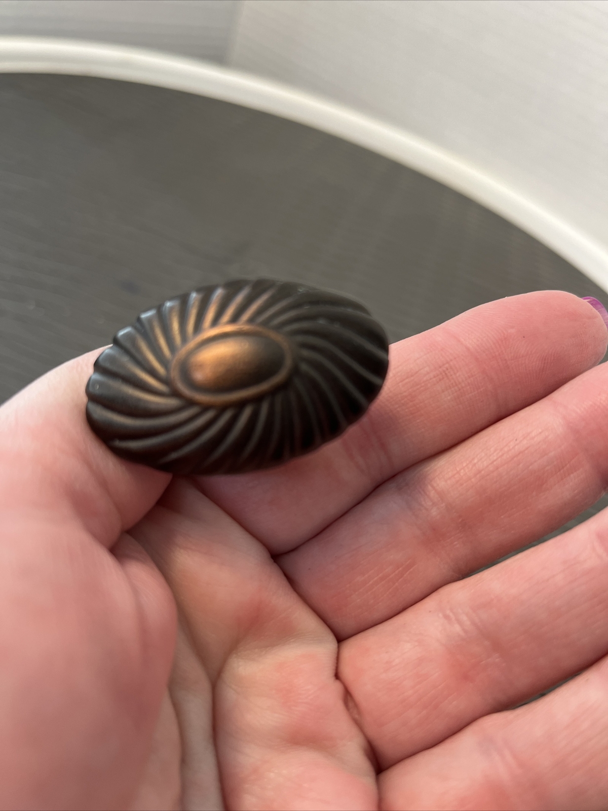 Metal (brown Rust Color) Furniture Knobs Pulls 2” Set Of 2