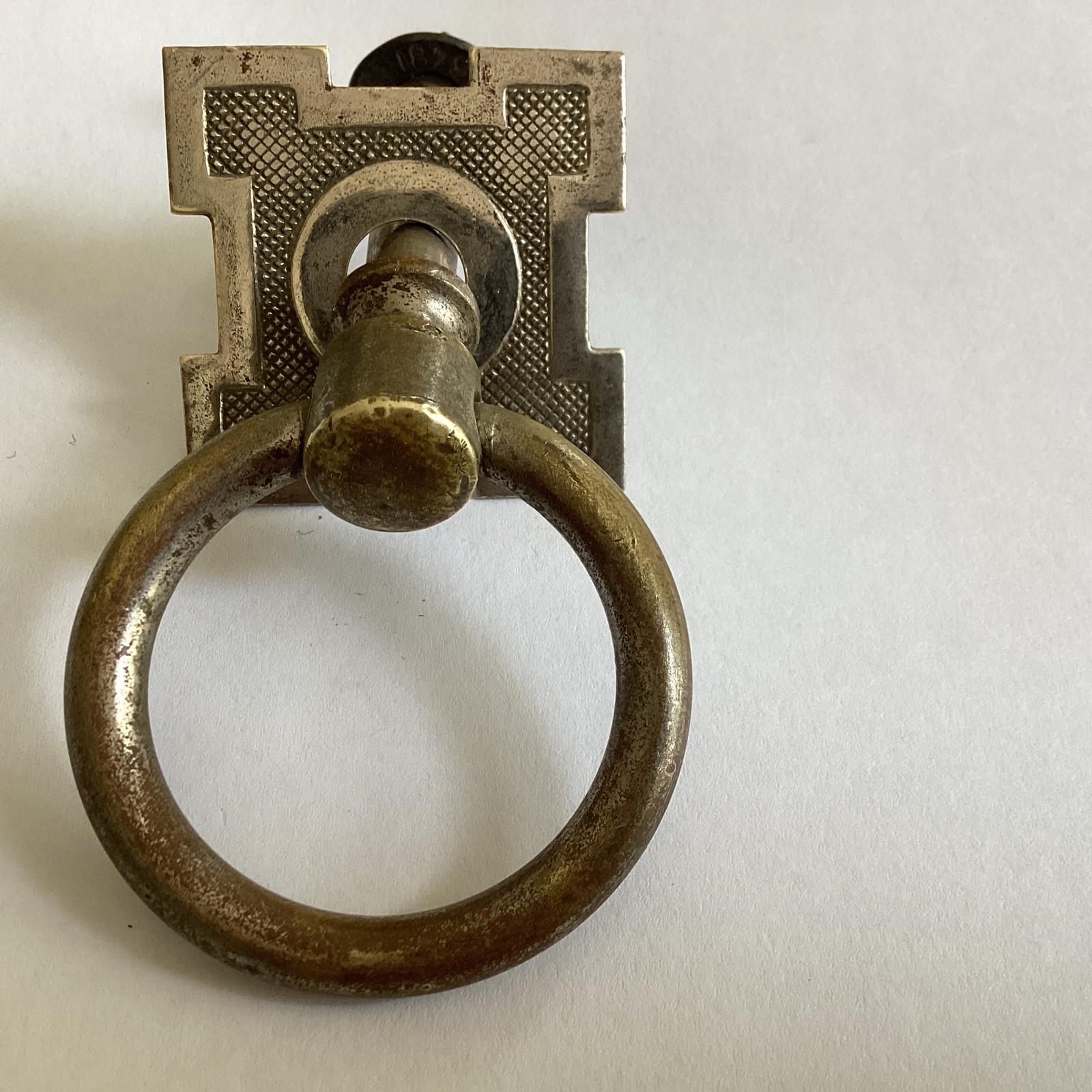 Vintage Chrome/Brass Drawer Pulls Back Plate 1.5” Super for a stand Or Cupboard.