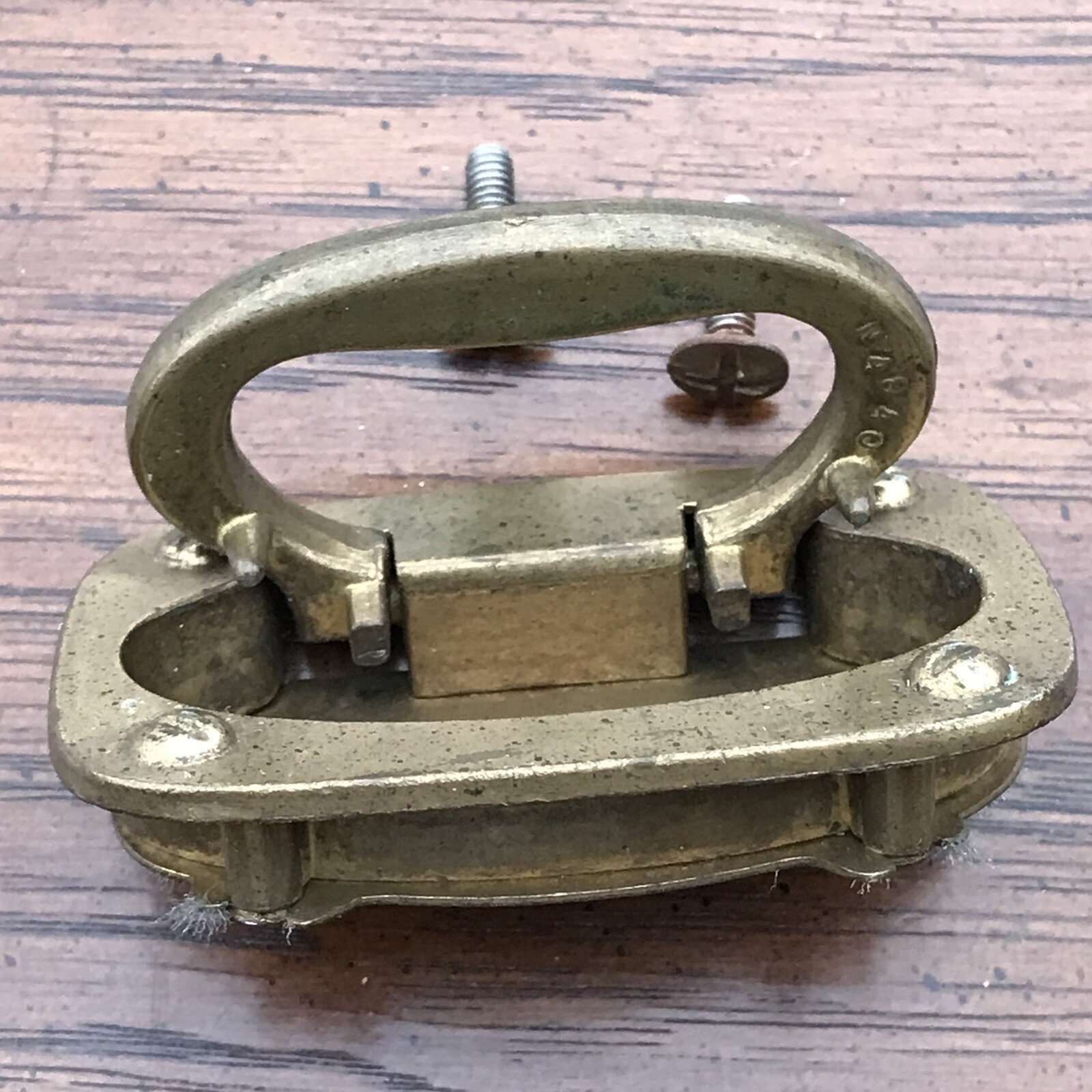 Drexel Oxford Square Drawer Pull Brass Bail Vintage Handle For Campaign Dresser