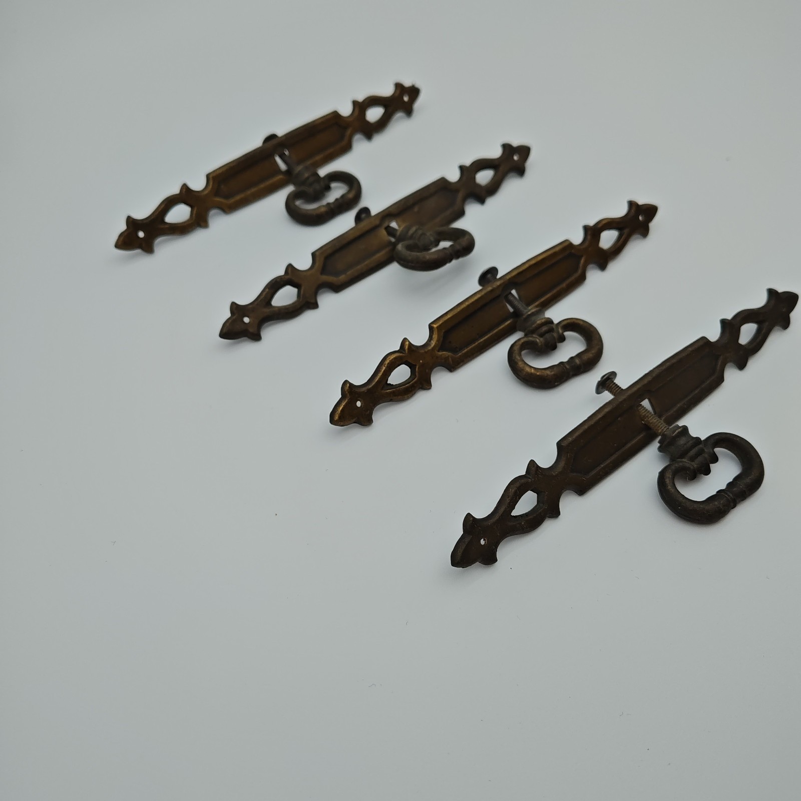 Set 4 Amerock A9711DC Gothic Spanish Revival Bail Drawer Pull Cabinet Pulls