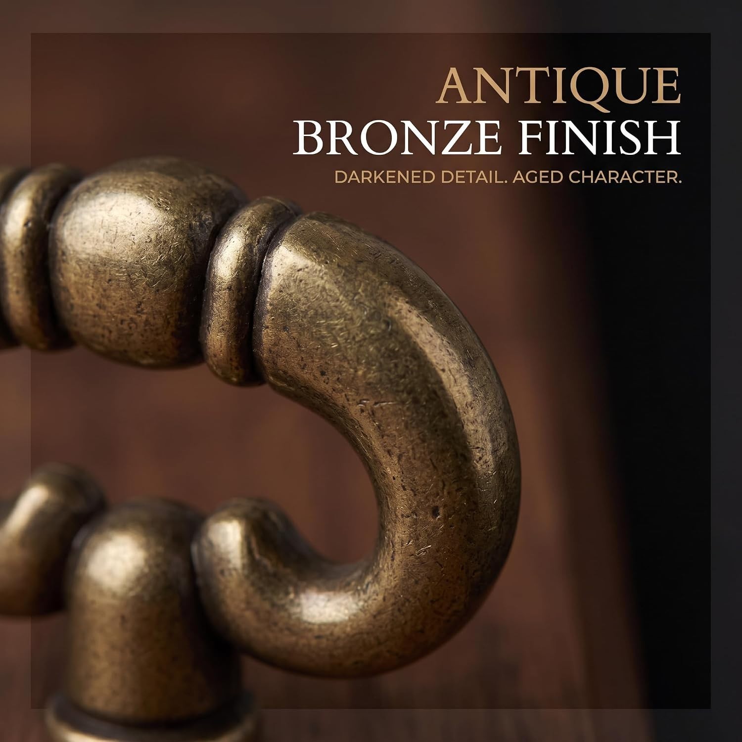 Elegant Antique Bronze Cabinet Knobs – Versatile Vintage Drawer Pulls 2 Pack