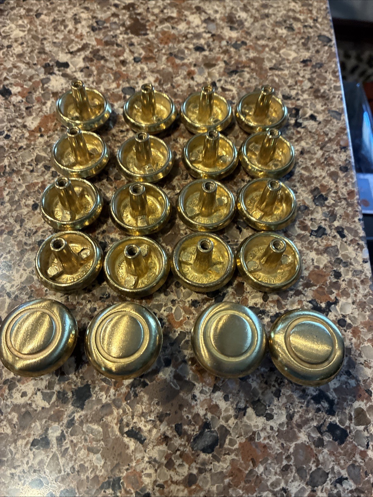 Lot of 20 Keeler Brass Co KBC 43834 Brass Drawer Pulls Handles Knobs Vintage