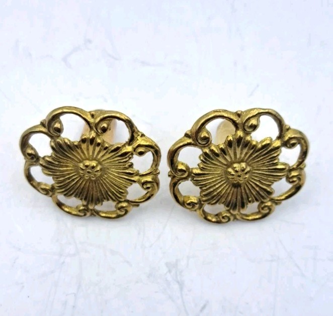 Antique Small Knobs Drawer Door Pulls Victorian Repro Furniture Hardware Pair