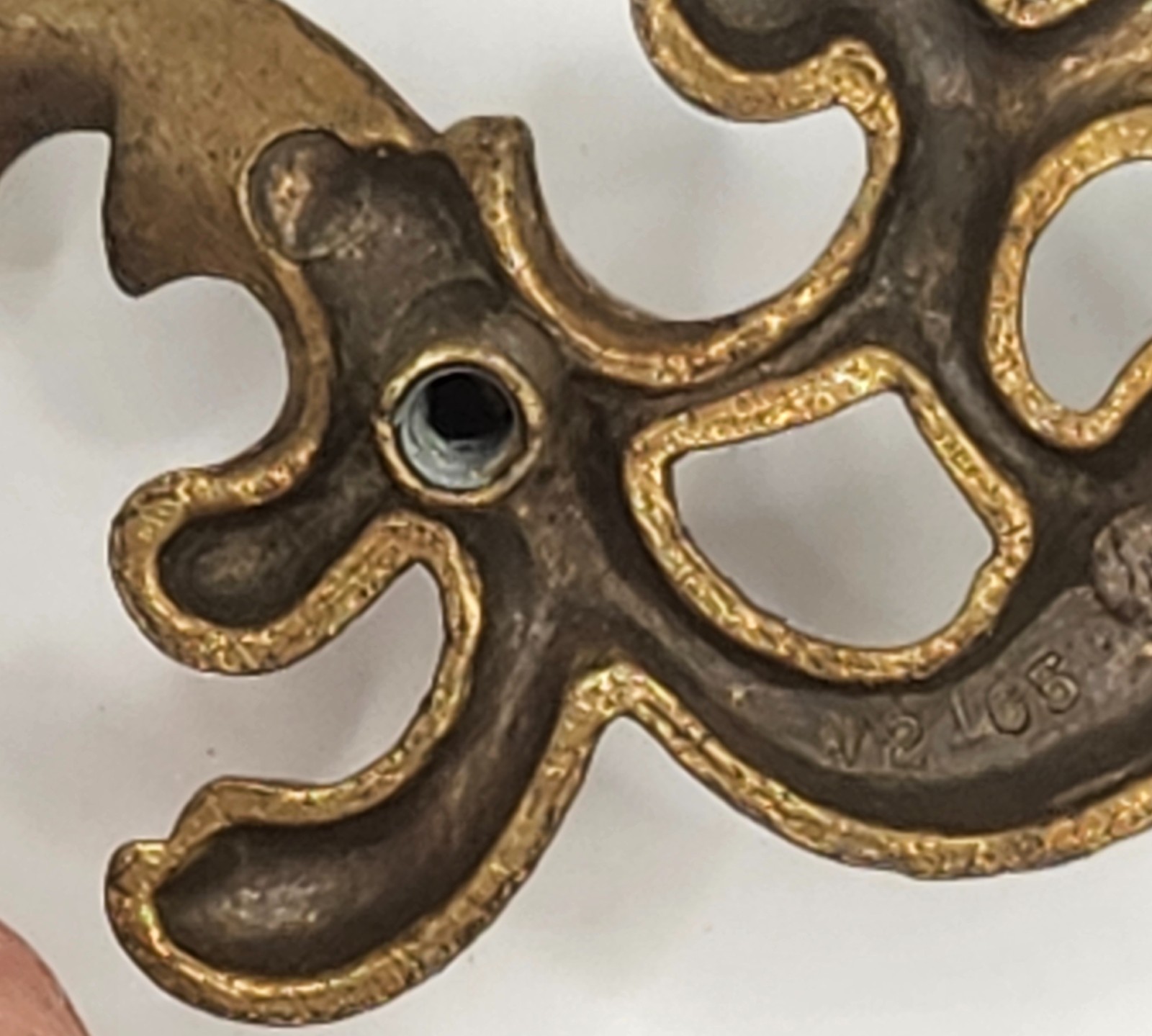 Vintage Keller Brass Company French Provincial Style Drawer Cabinet Handle