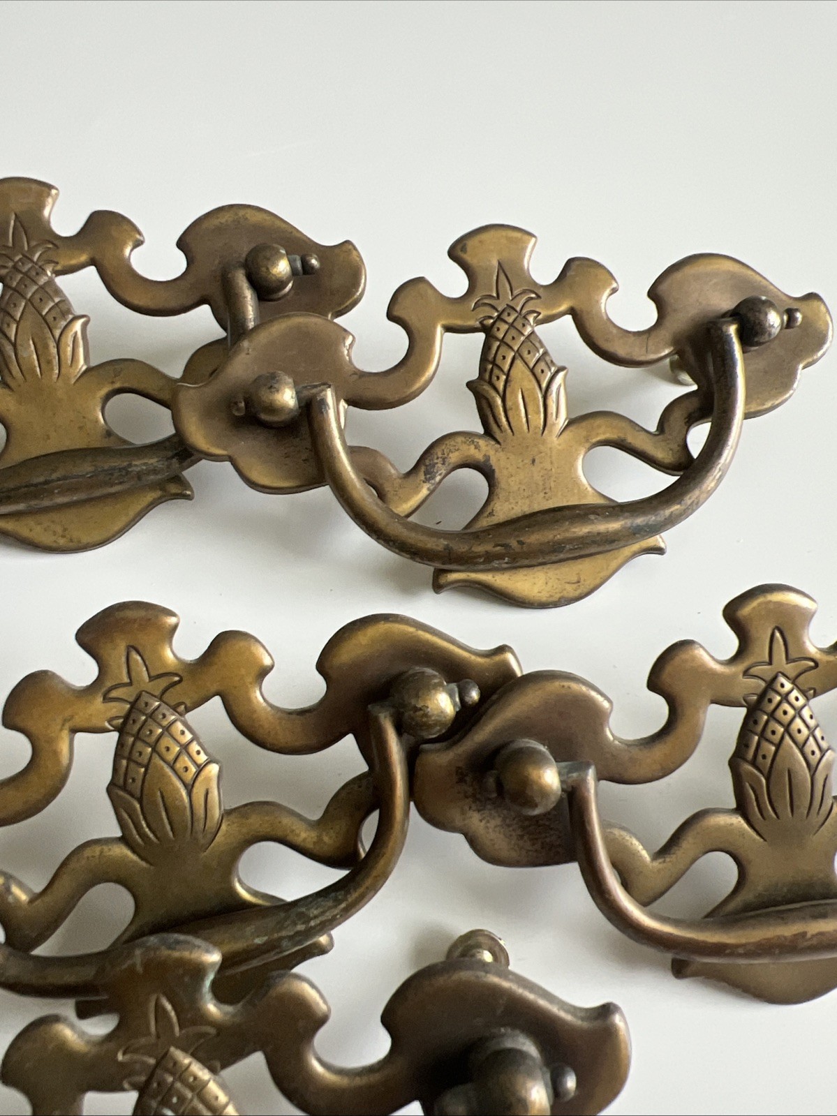 12 Bassett Pineapple 60s Drawer Drop Bail Pull Handle 3 Sizes 2.5″ 3″ 3.5” Brass