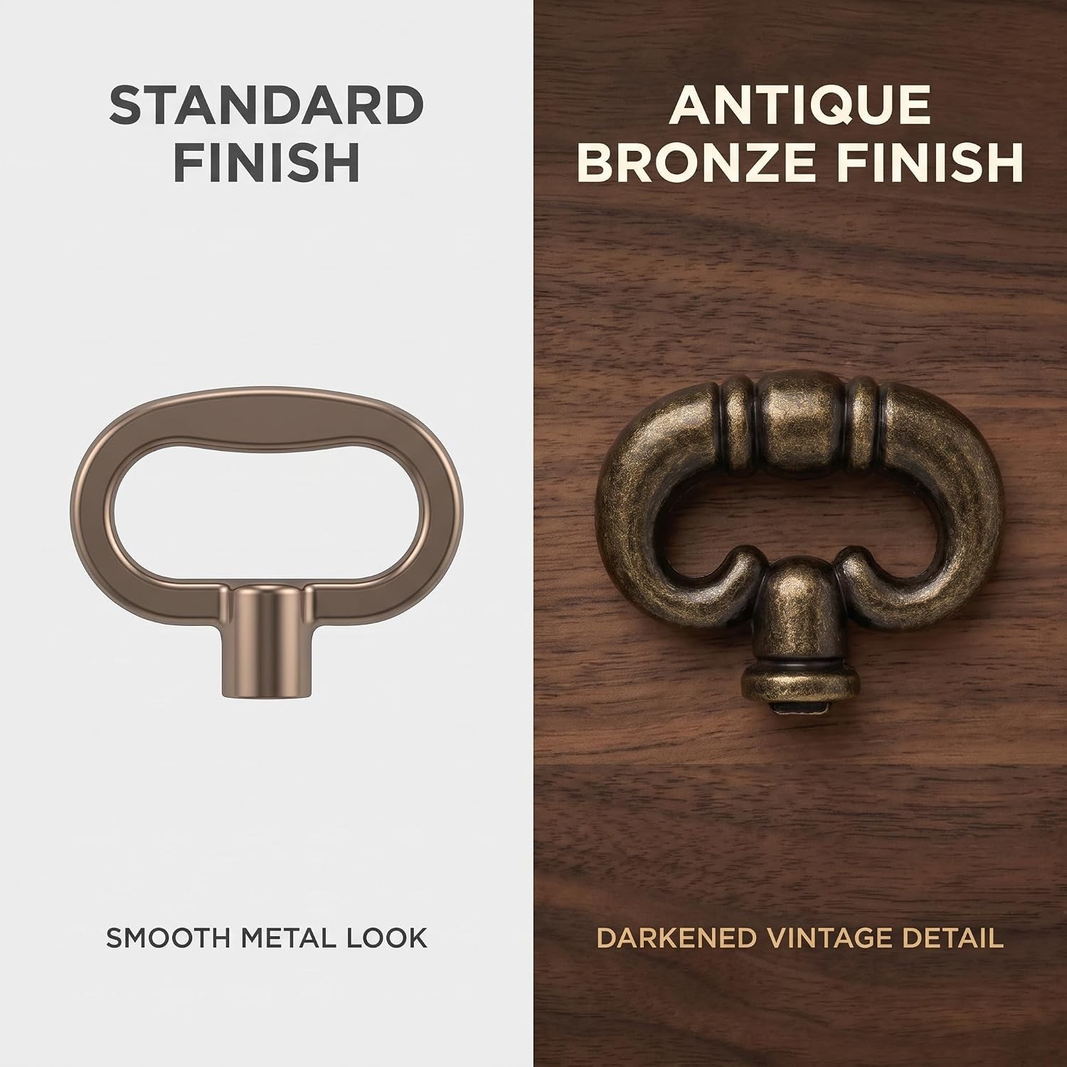 Elegant Antique Bronze Cabinet Knobs – Versatile Vintage Drawer Pulls 2 Pack