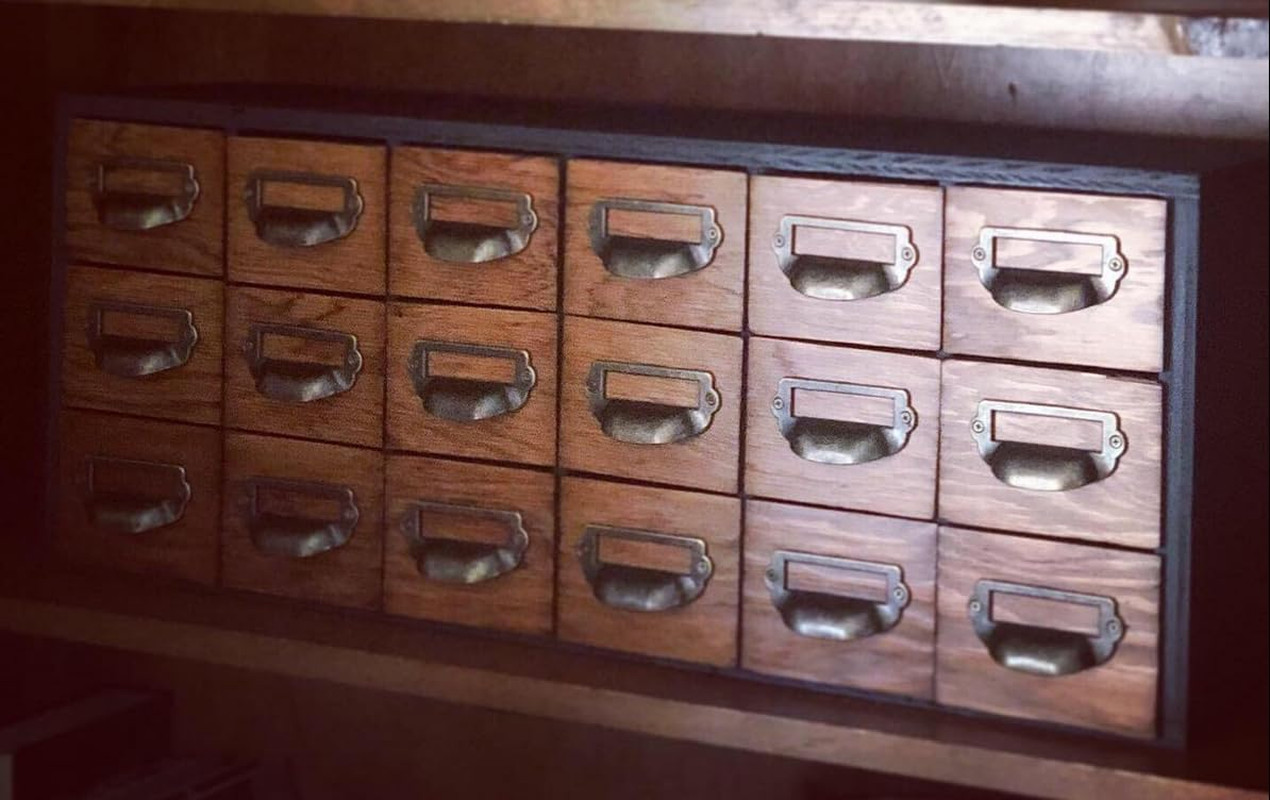 16-Pack Zinc Alloy Antique Bronze Label Frame Drawer Pulls -Vintage Industrial S