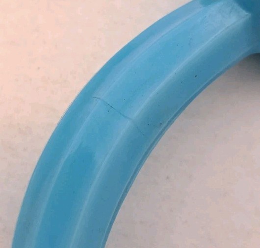 Antique Blue Milk Glass Handles Depression Glass Drawer Handle Hardware Lot of 6