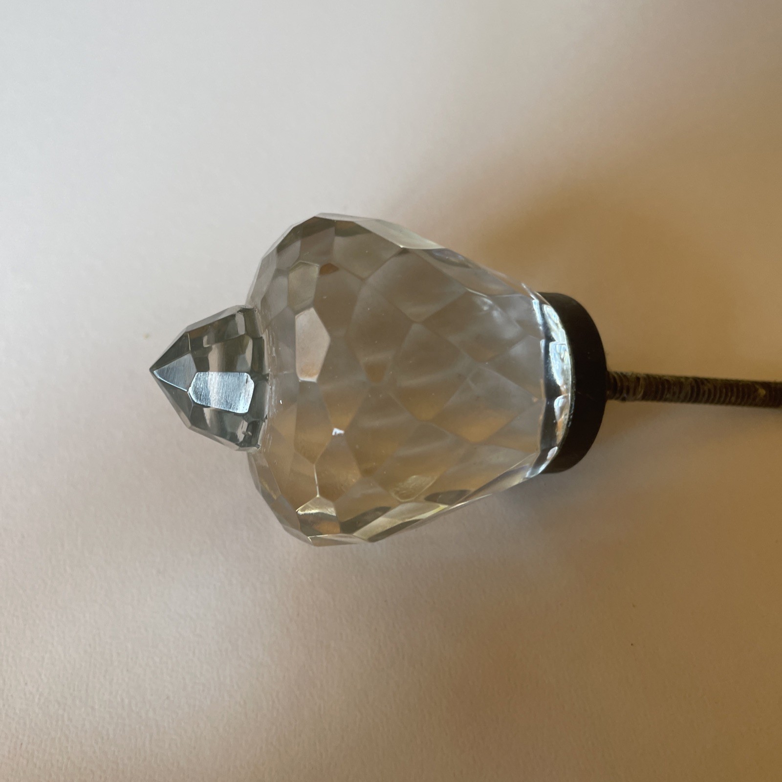 Clear Glass Faceted Drawer/ Cabinet Knob