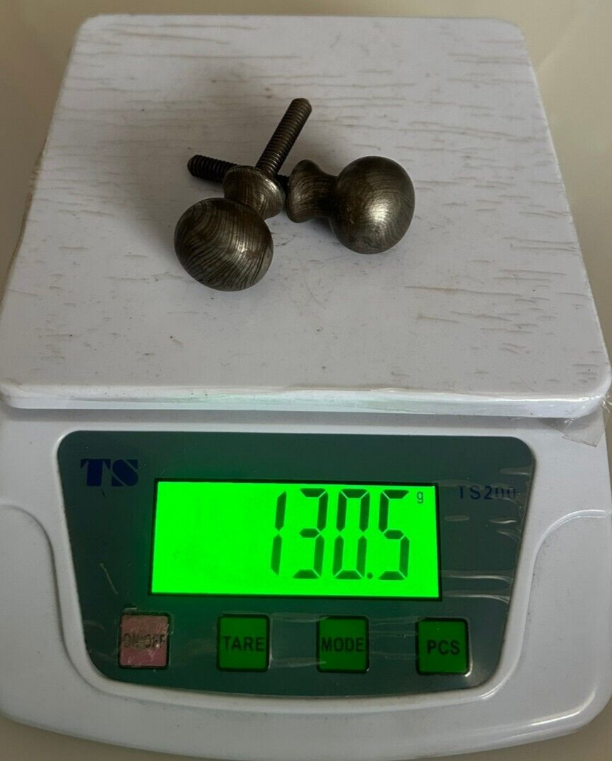 Vintage Damascus Steel Round Cabinet Drawer Ornate Knob Pull Handle 2pcs
