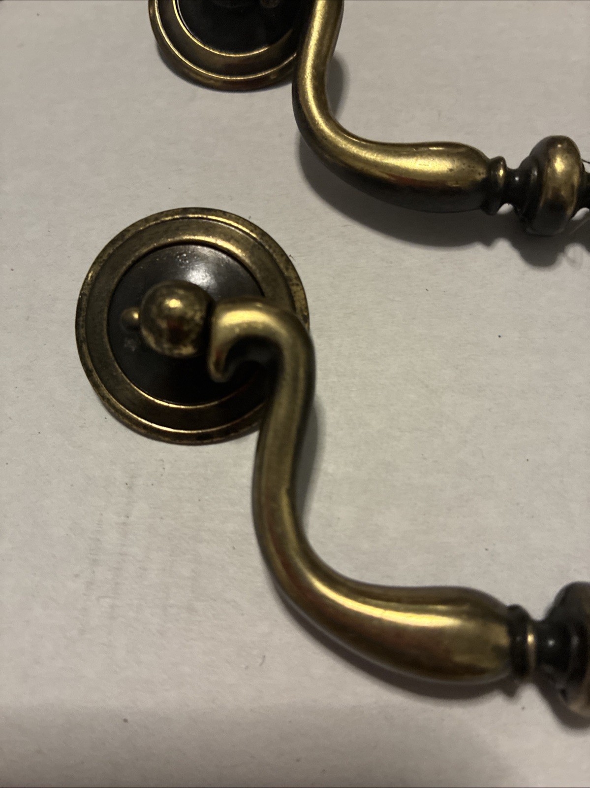3pcsDrexel Esperanto Drawer Pull Tall Dresser Brass Vintage Drop Bail MCM Handle