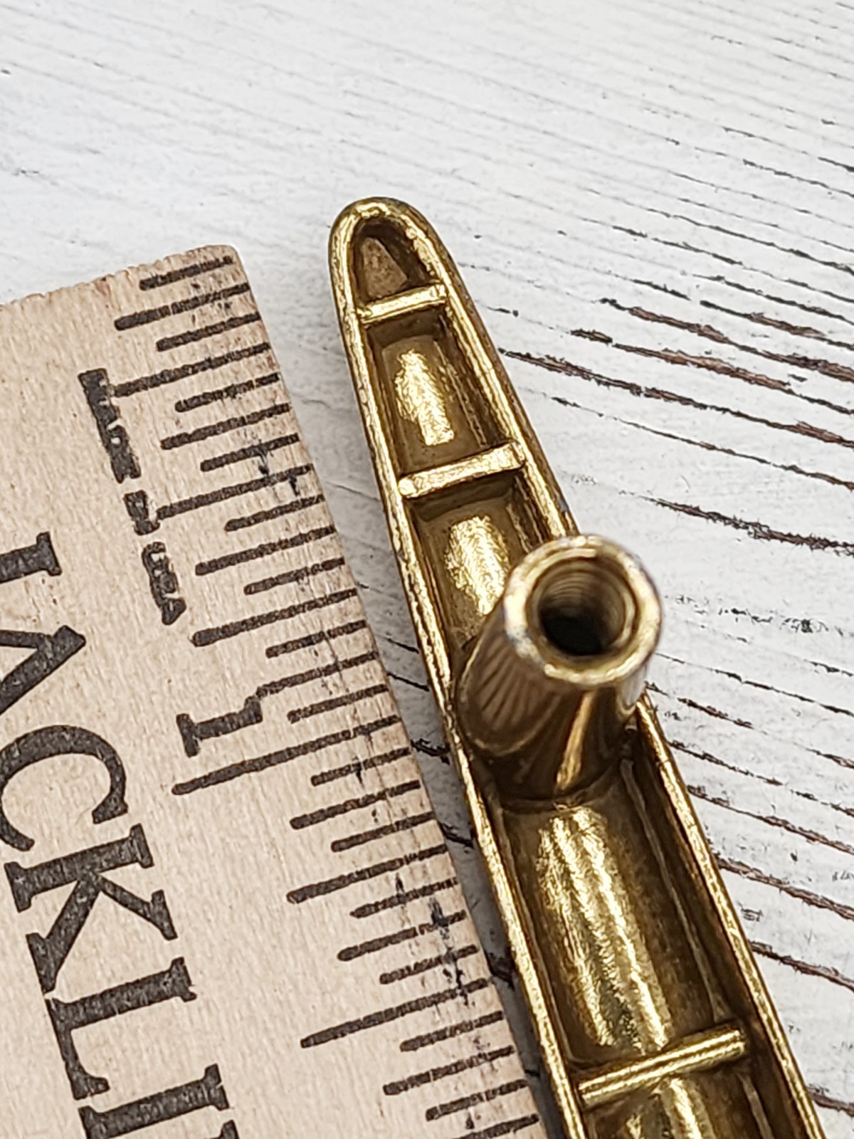 1 – MCM 6″ Brass Cabinet Cupboard Drawer Pull Handle NOS Winter Products Kitchen