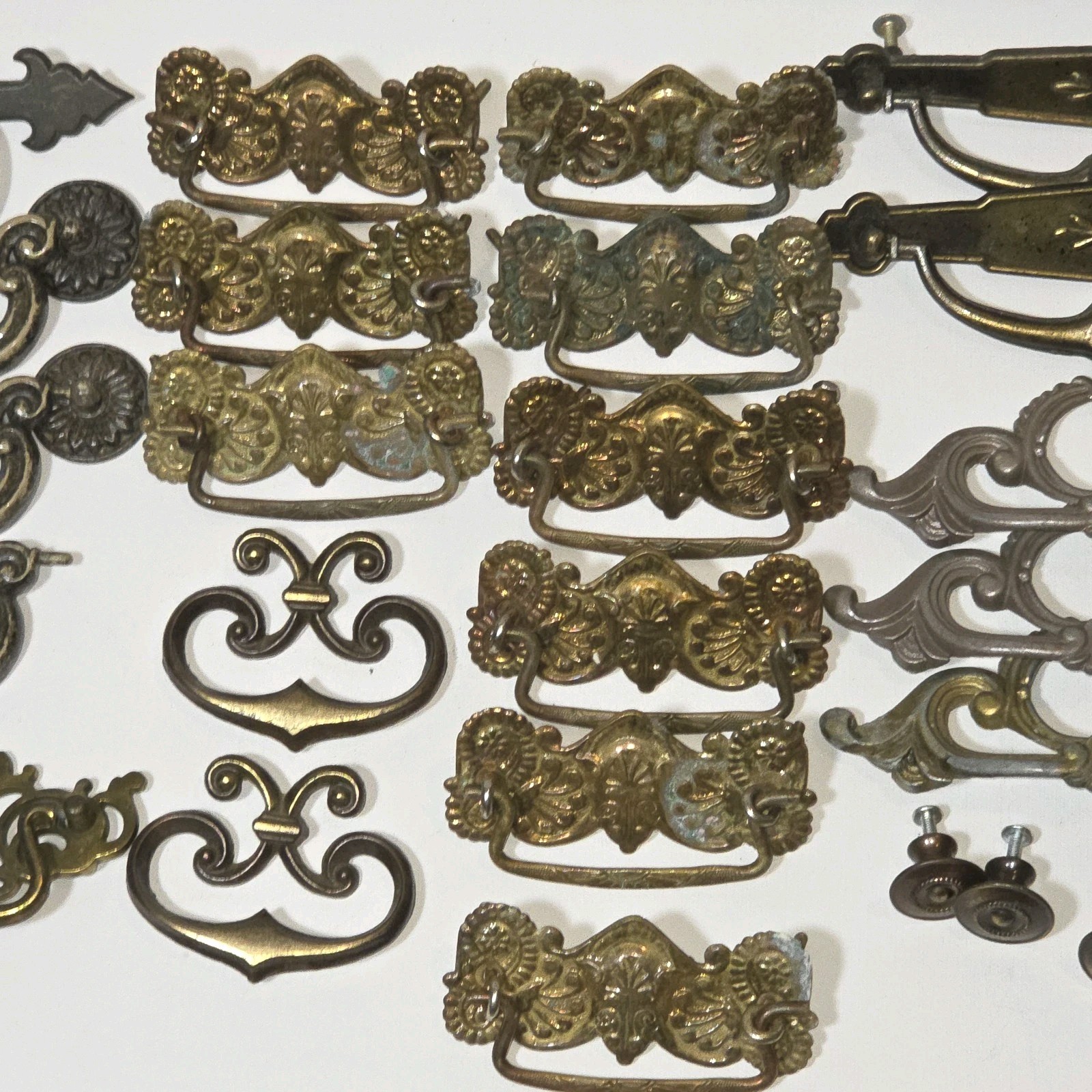 Antique Vintage Furniture Hardware Lot 47 Drawer Pulls Knobs Cabinet Salvage