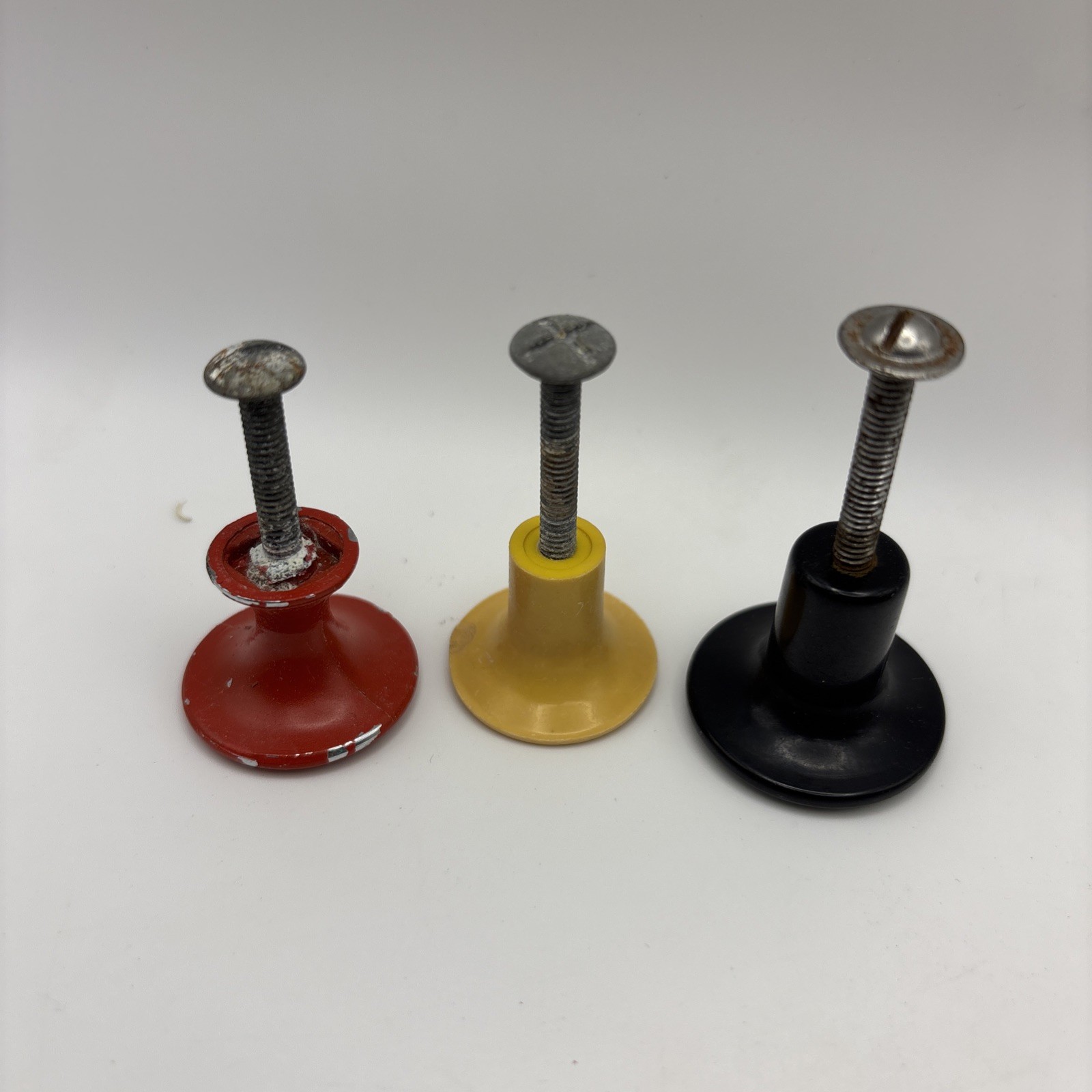 Vintage NOS Early Plastic Drawer Knob Cabinet Pull. Mixed colors Lot of 17