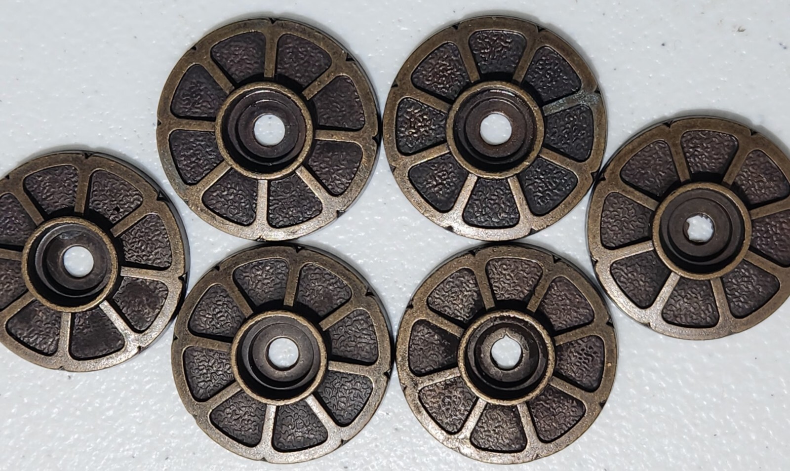 Vintage 37 M Brand 1 Inch Round Drawer Back Plates