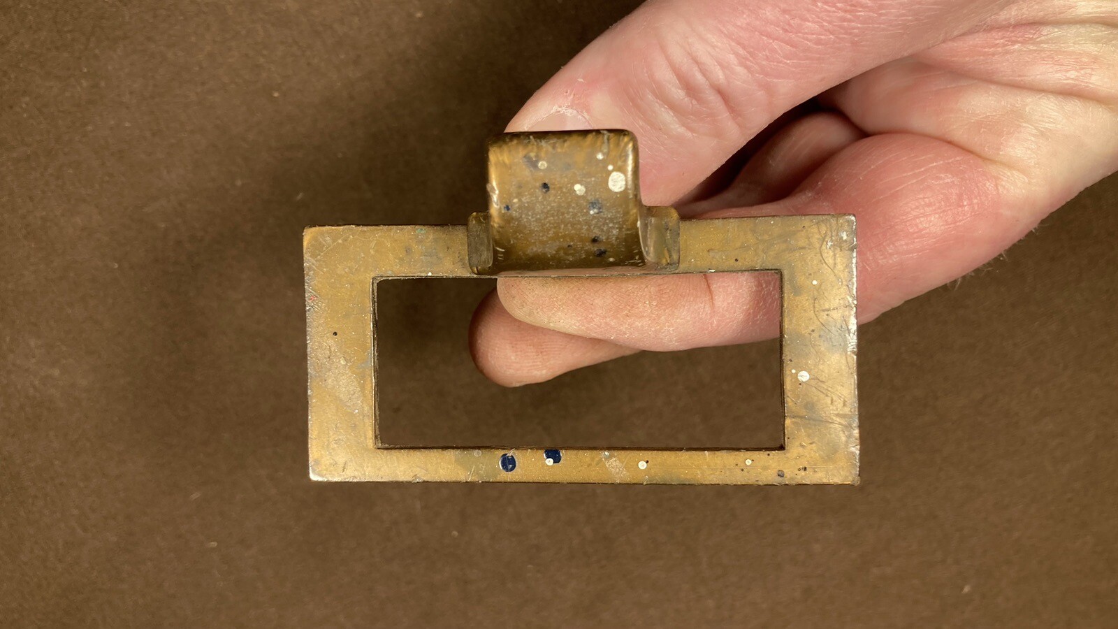 Vintage Original Index Card Drawer Label Holder Library Catalog File Index Pull