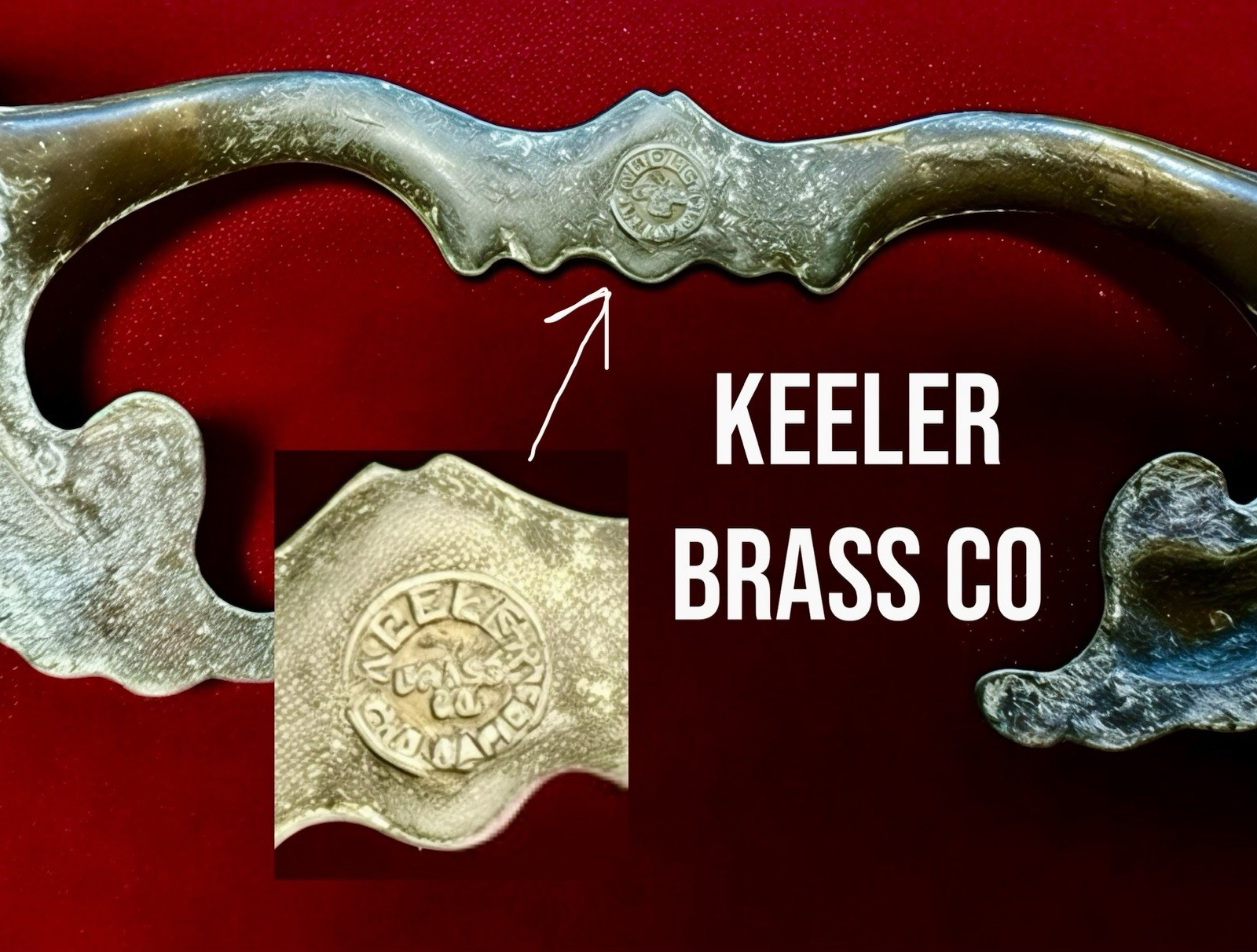 Vintage Brass Drawer Pulls Lot of 9 *Keeler Brass Co 1960s | French Provincial