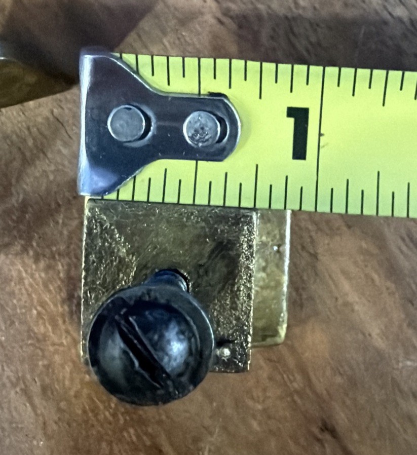 Set of 3 Antique/Vintage Solid Brass Mission Style Drawer Pulls Square Beveled