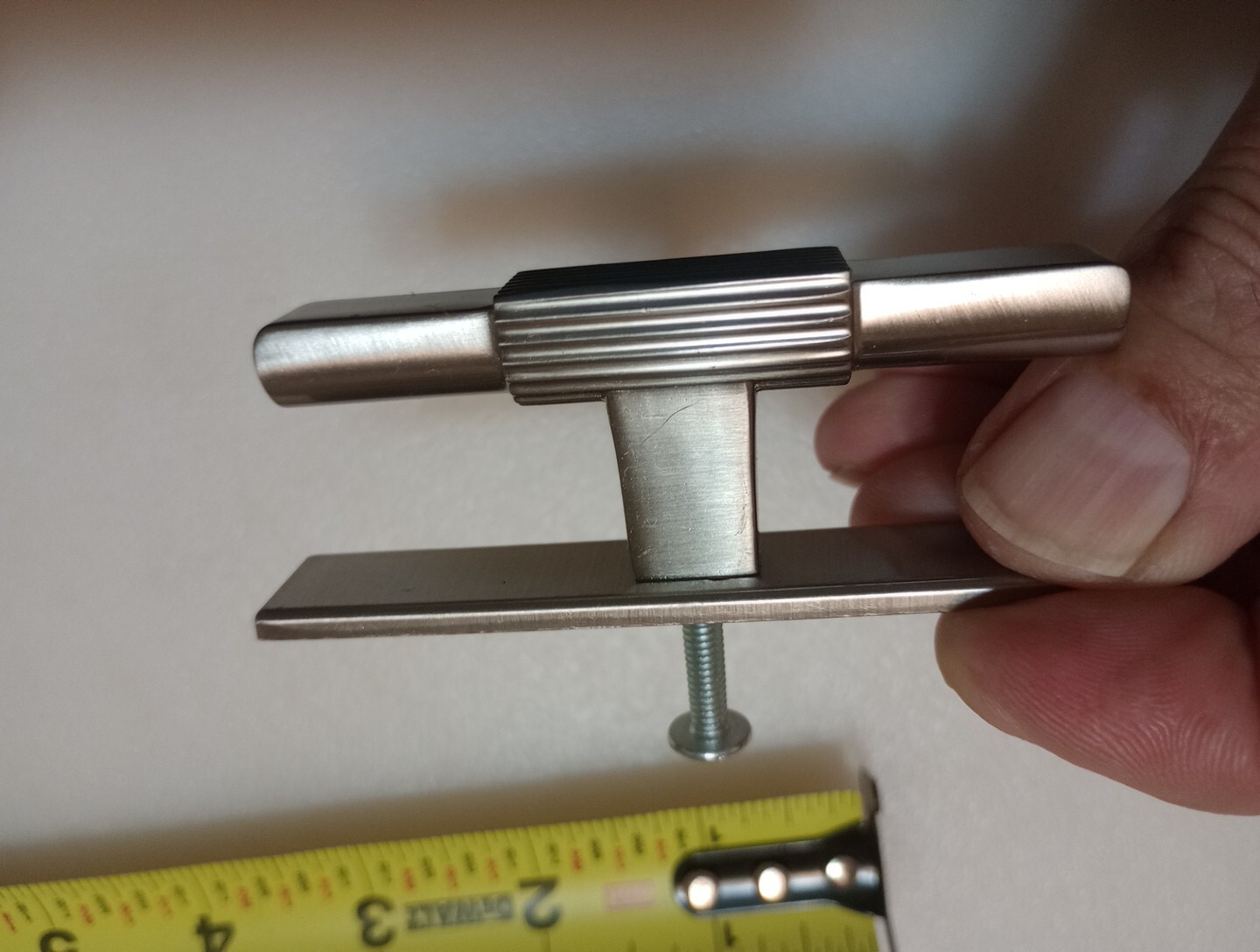 Vintage Cabinet Door Drawer Hardware Pulls Brass Nickel Deco, 3 1/4″X1 1/4″