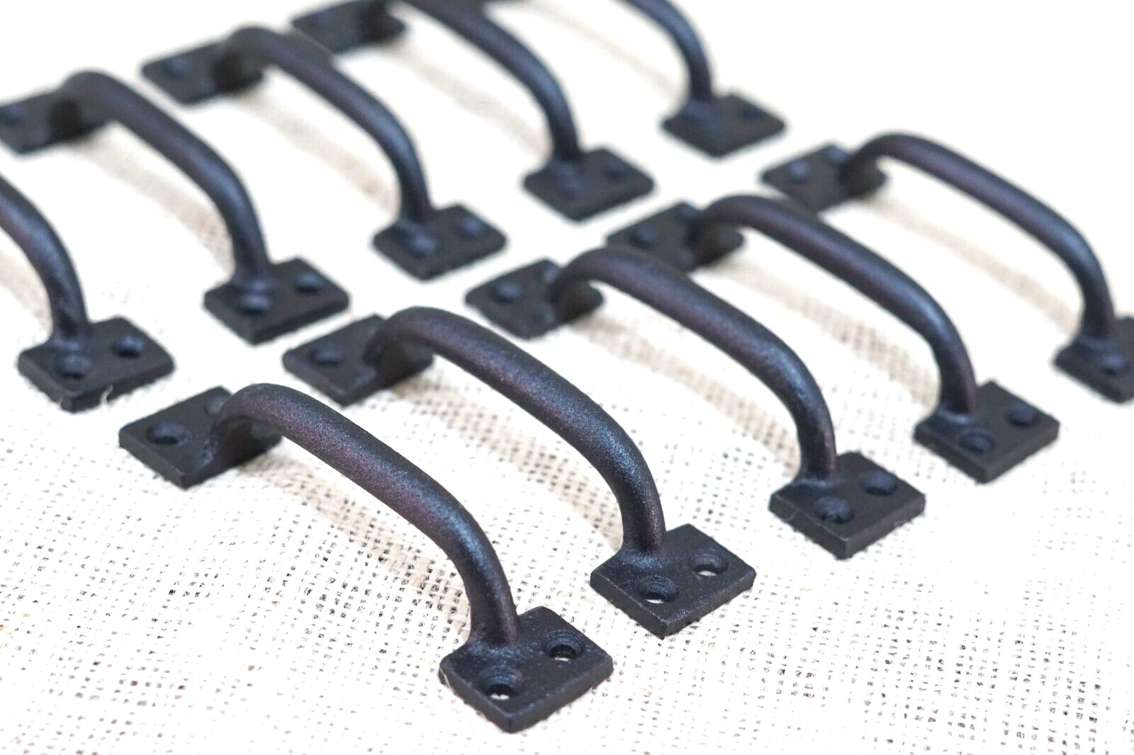 20 CAST IRON HANDLES DRAWER PULLS 4″ MATTE BLACK HOME DECOR KITCHEN WINDOW PULL