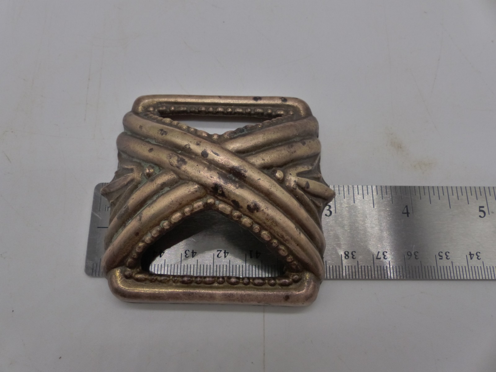Lot of (5) Art Deco Style Brass Dresser/Desk Pulls Bakelite Insert 2″ Center