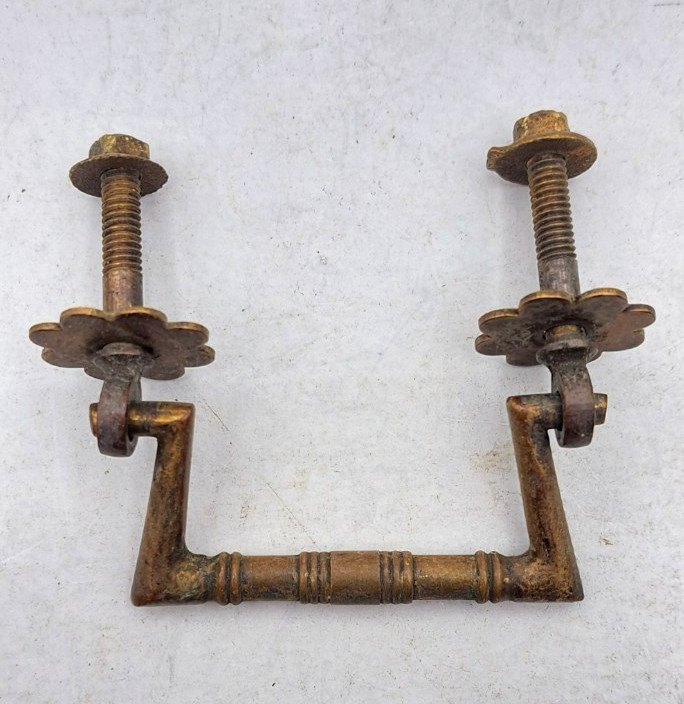 Antique Drawer Pull Handle Old Furniture Vintage Brass Hardware