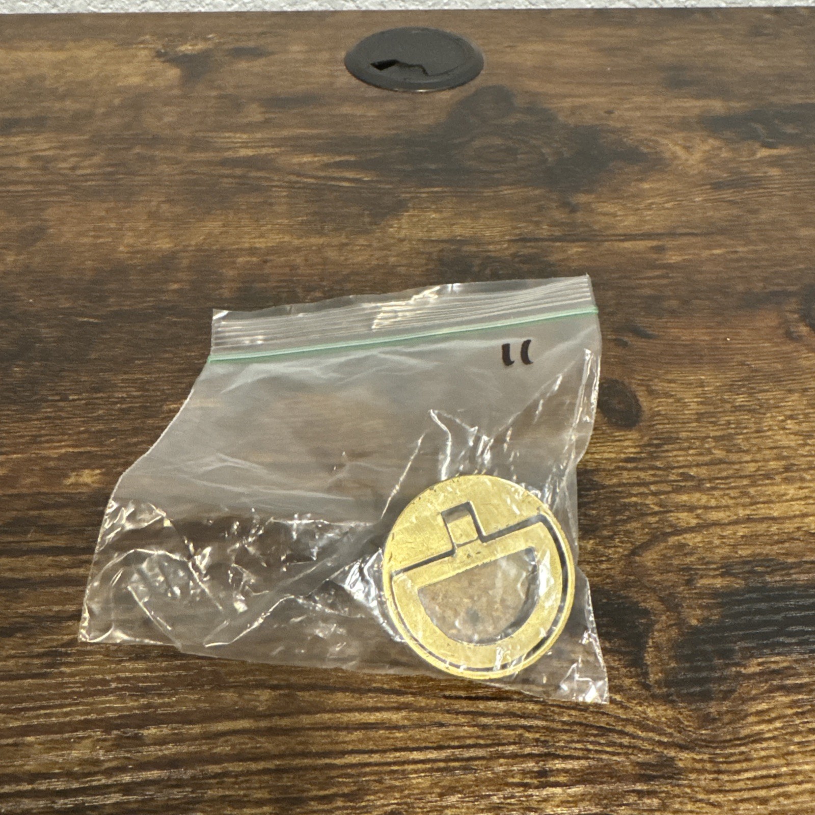 DREXEL ACCOLADE Brass Drawer Bail Pull Round Campaign KBC N7228 – 1.5” CC