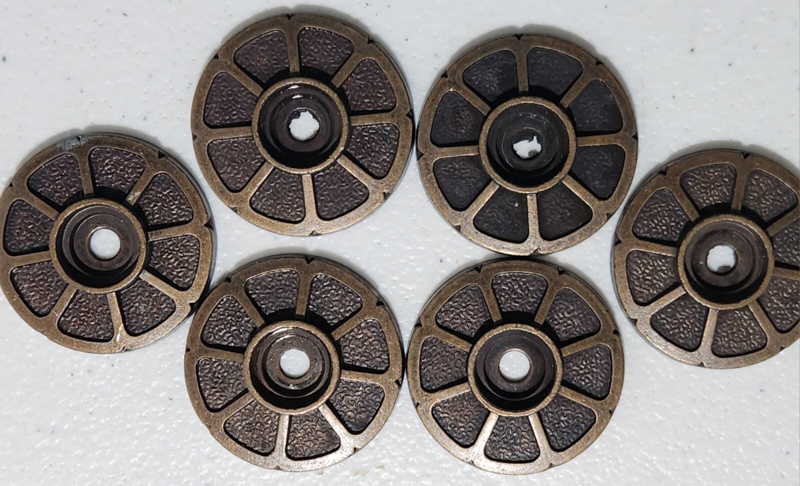 Vintage 37 M Brand 1 Inch Round Drawer Back Plates
