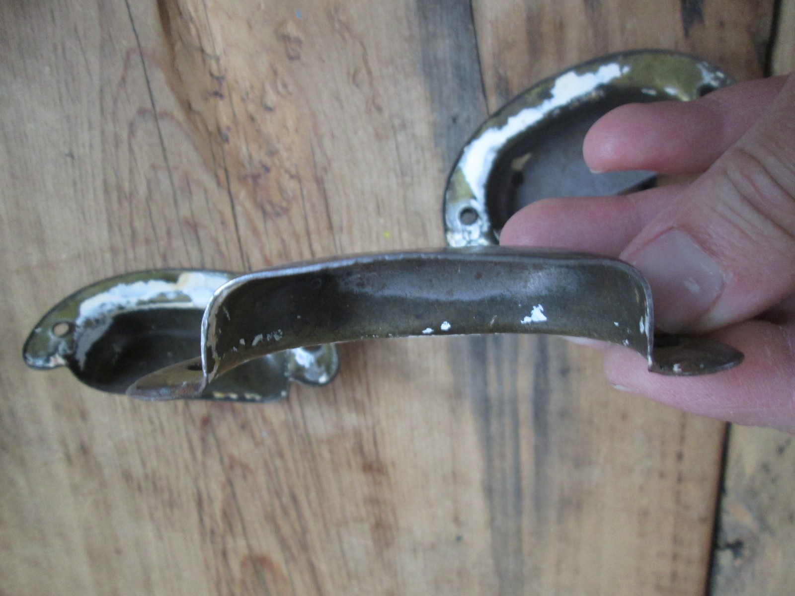 Vintage OLD Set 4 Drawer Cup Pull Antique Brass Bin Cabinet Classic Shaker Style