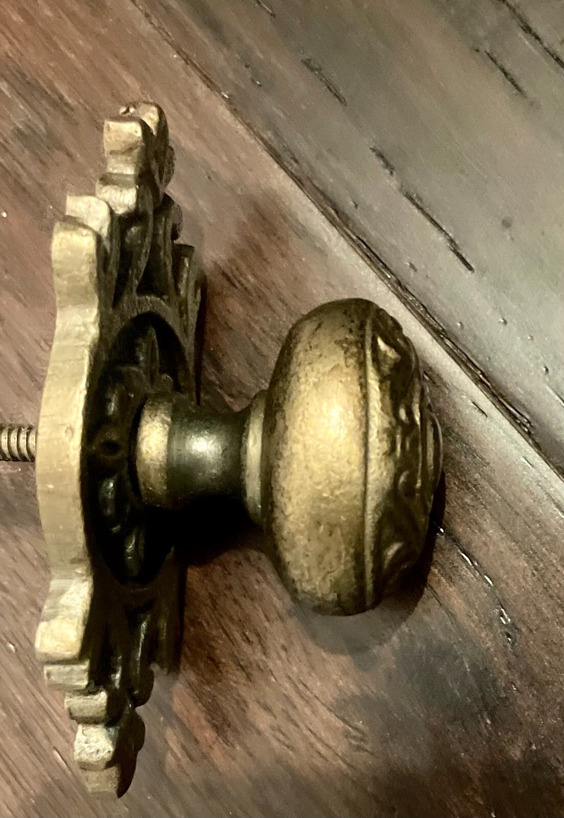 Antique Heavy Brass Drawer Pull Hardware Handle Cabinet Door Knob with backplate