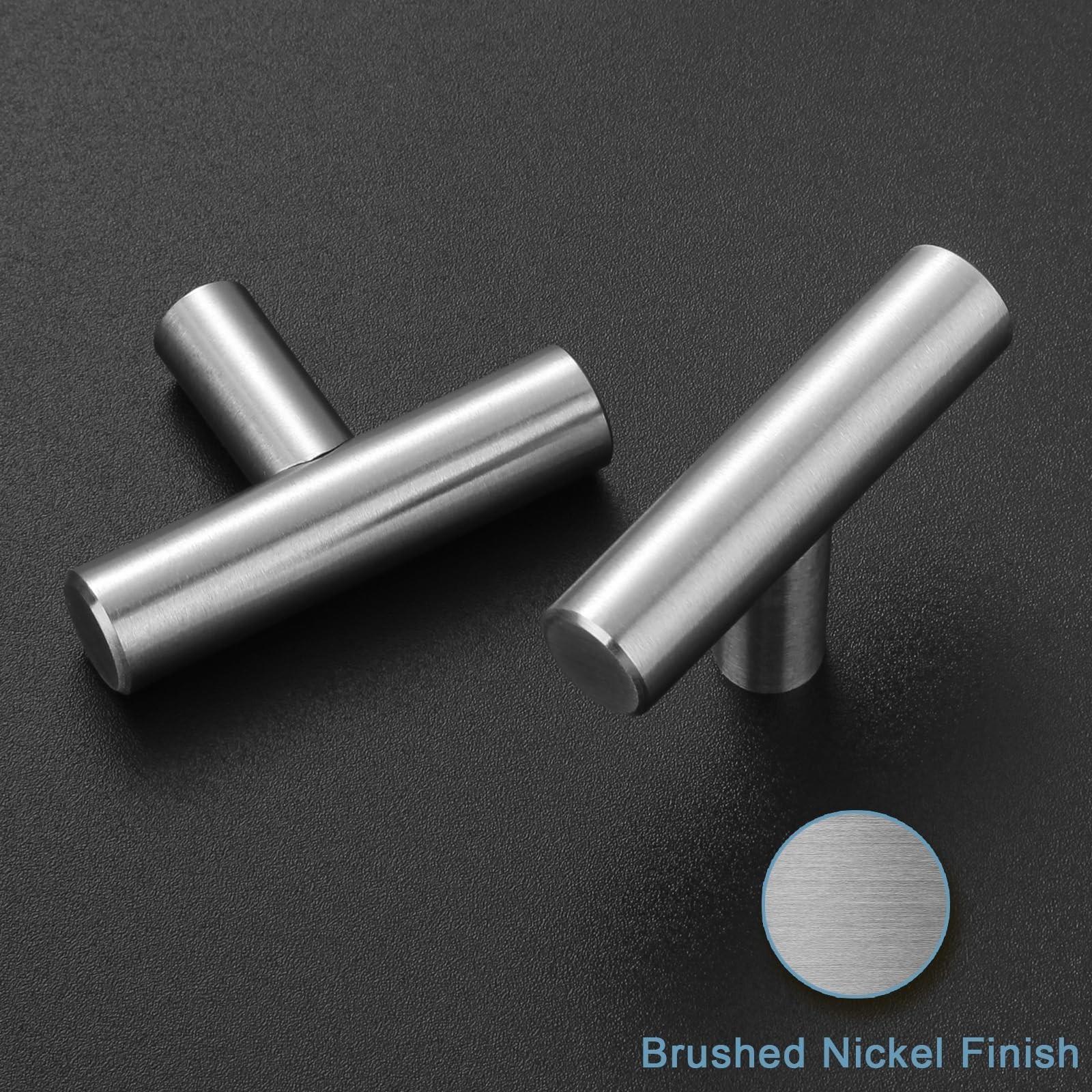 Estmoon 30 Pack Cabinet Knobs Brushed Nickel Cabinet Handles, Stainless Steel…
