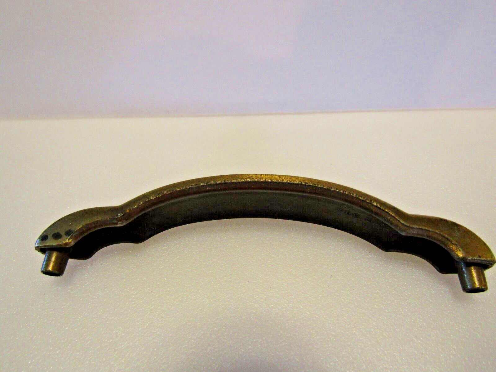 Vintage Ribbed Drawer Pulls Grooved Arched Keeler Brass Cabinet Door Handles