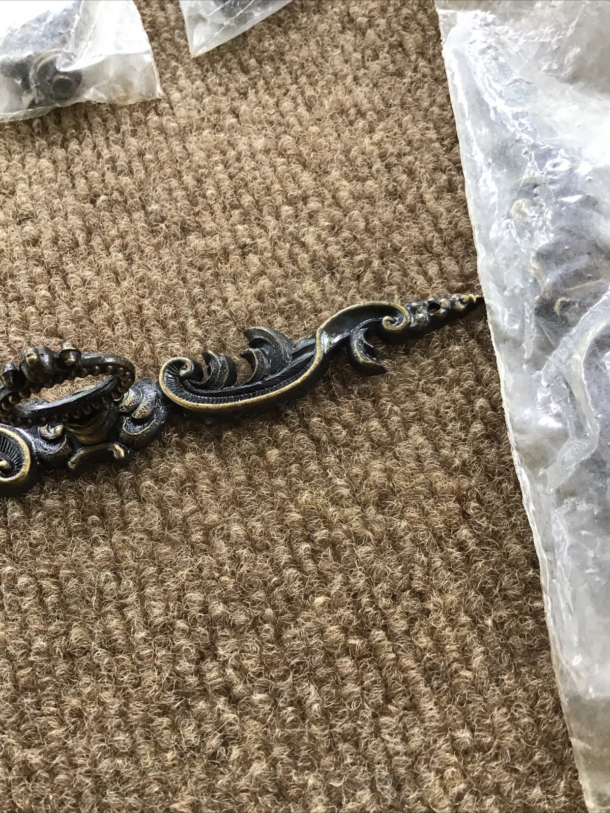 14 NOS VTG French Provincial Allison Japan 875 Ring Drawer Pull Handle Backplate