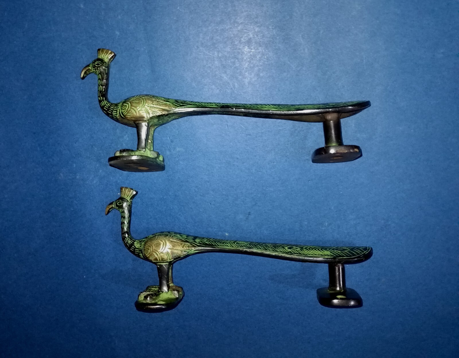 Bird Shape Door Pull Grip Victorian Brass Peacock Handle With Fingers Base HK503