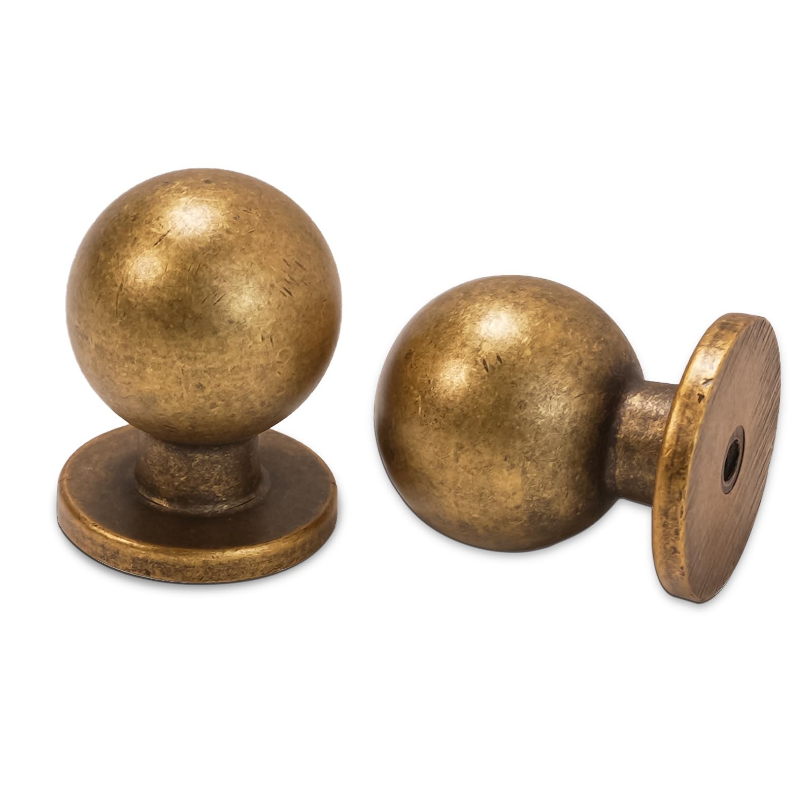 10 Pack Vintage Antique Brass Cabinet Handles & Knobs – Zinc Alloy Drawer Hardwa