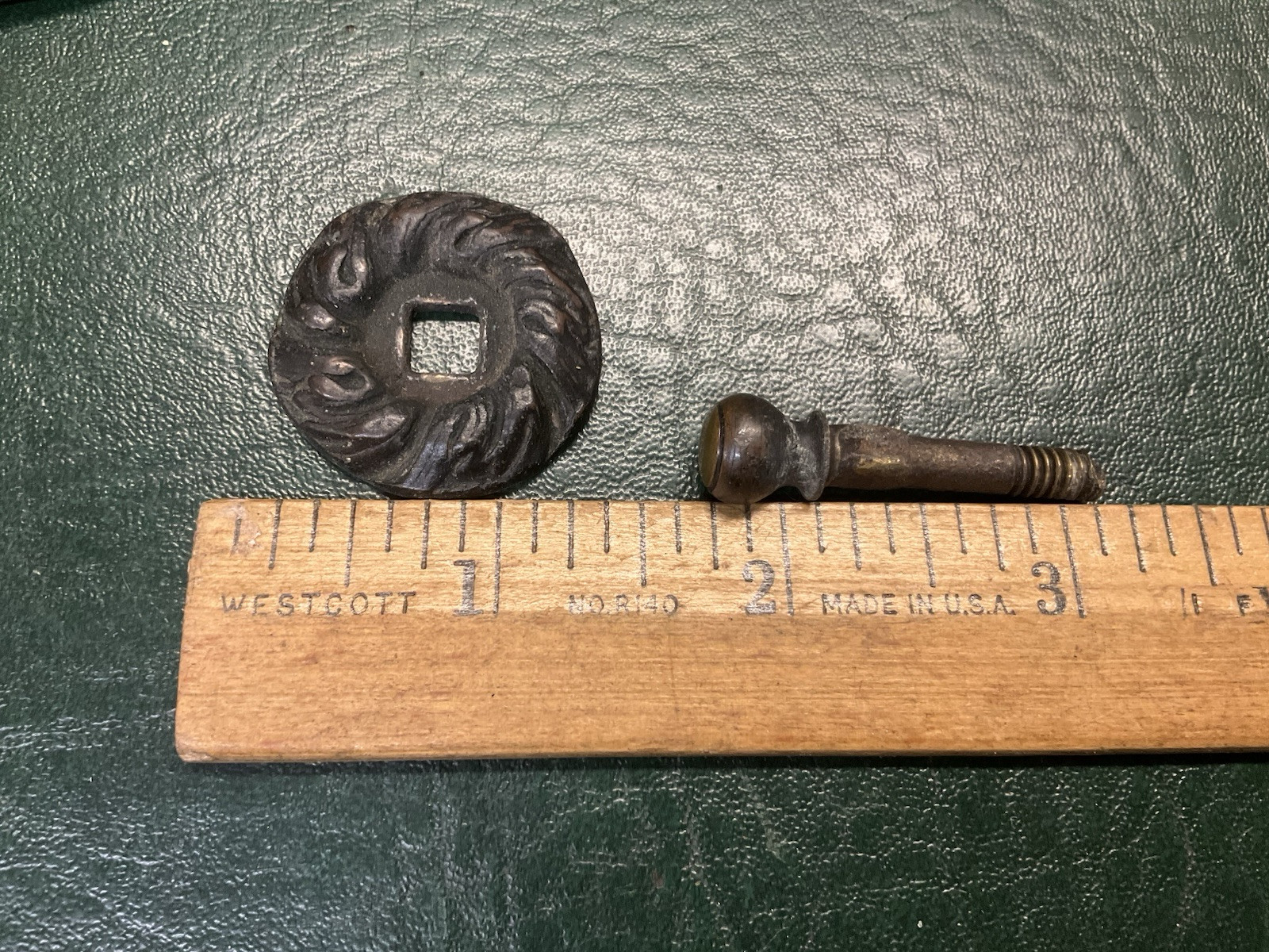 Set of 10 Antique Period Ornate Brass Drop Drawer Pulls Handles