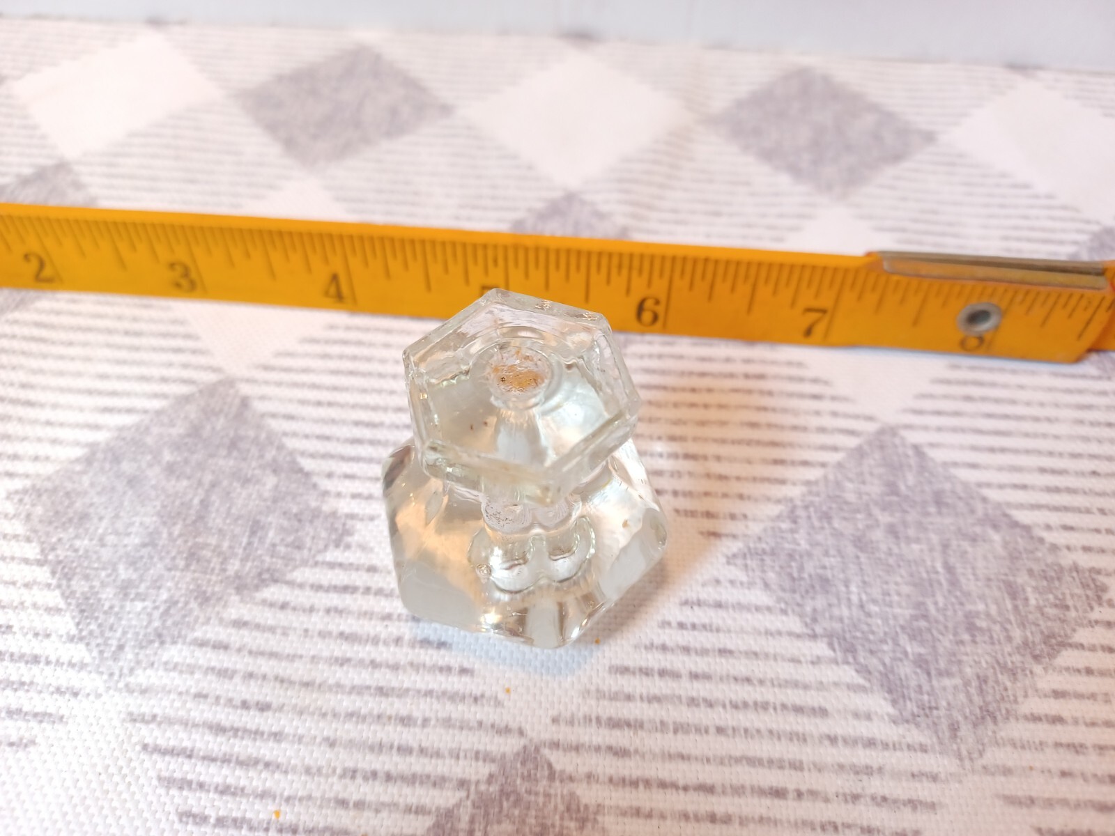 Vintage Clear Glass Ornate Knob Drawer Pull Cabinet Hardware