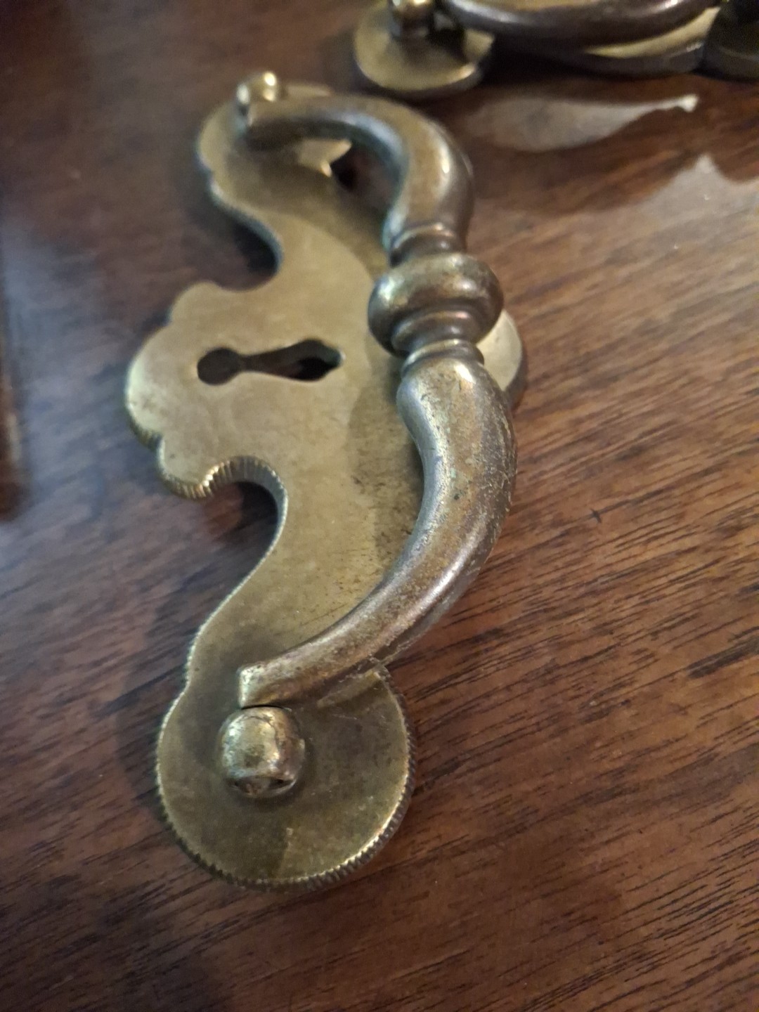 Lot Of 7 Keller Brass Company 1 Drop Pull Handles,4.5″ C2C Salvaged